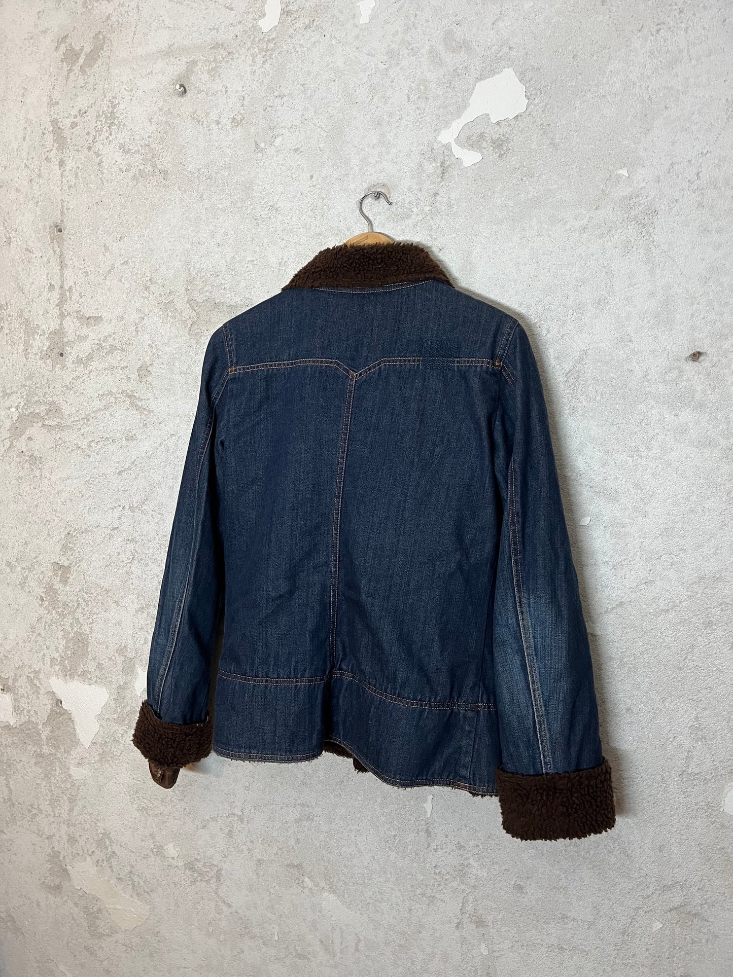 Diesel vintage denim sherpa sherling jacket - M