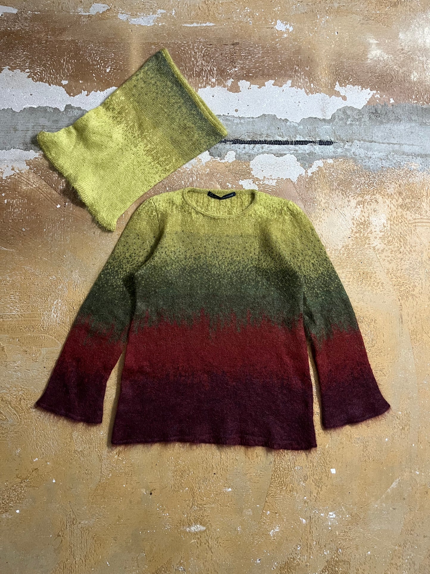 Roberto Cavalli sweater + neckwarmer mohair sweater - S