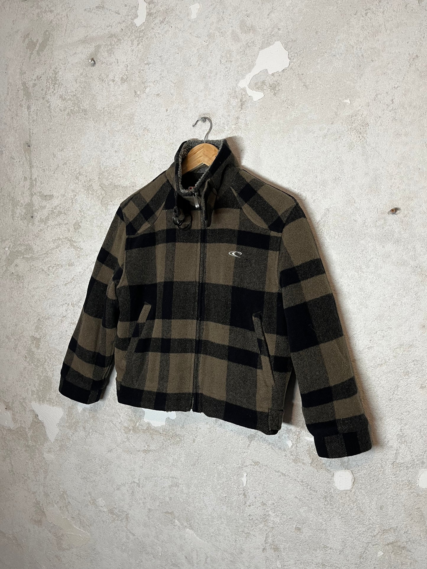 O'neill checkered fleece 90s 2000s y2k jacket - XXS