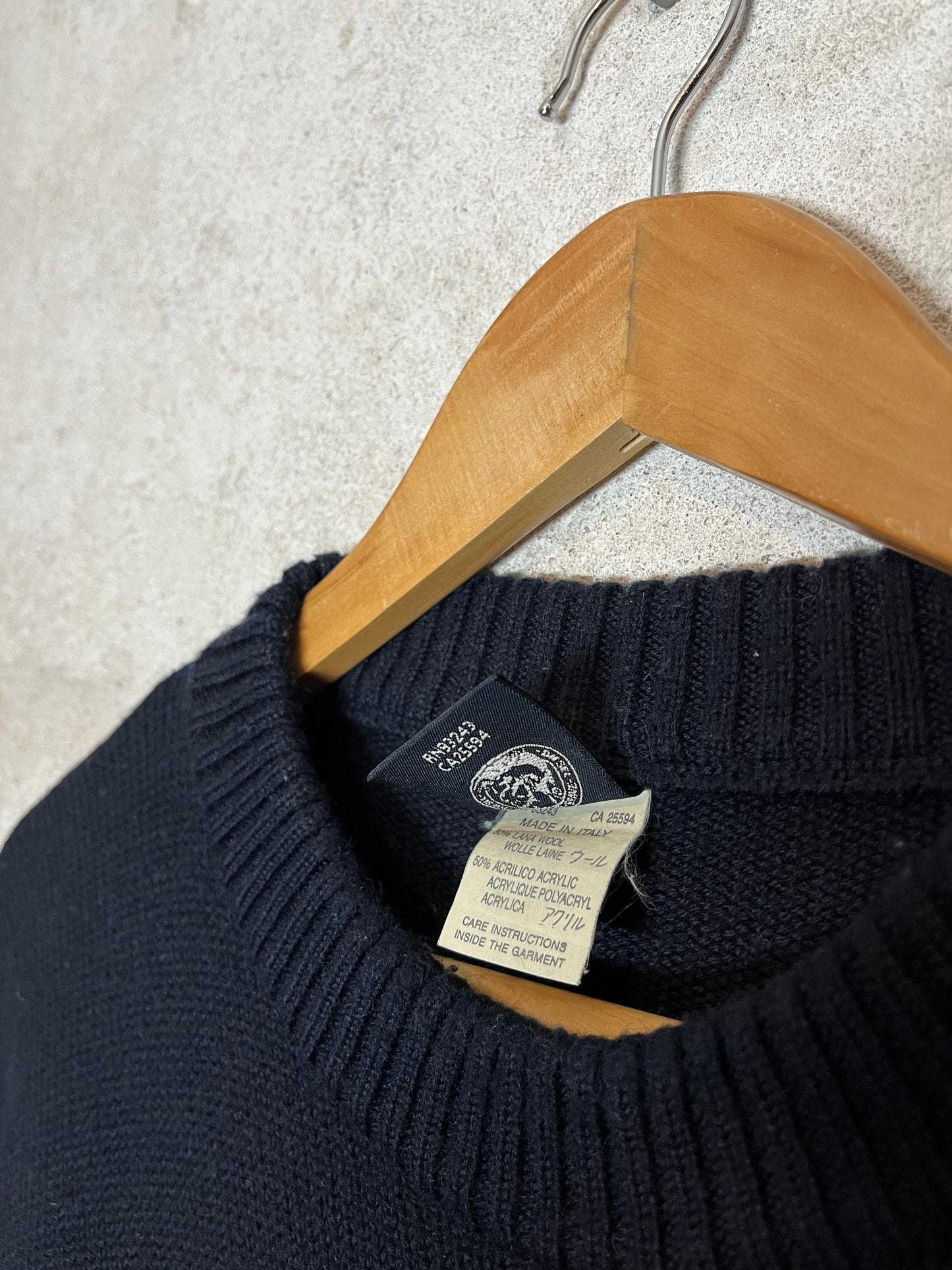 Diesel vintage retro wool knit sweater -