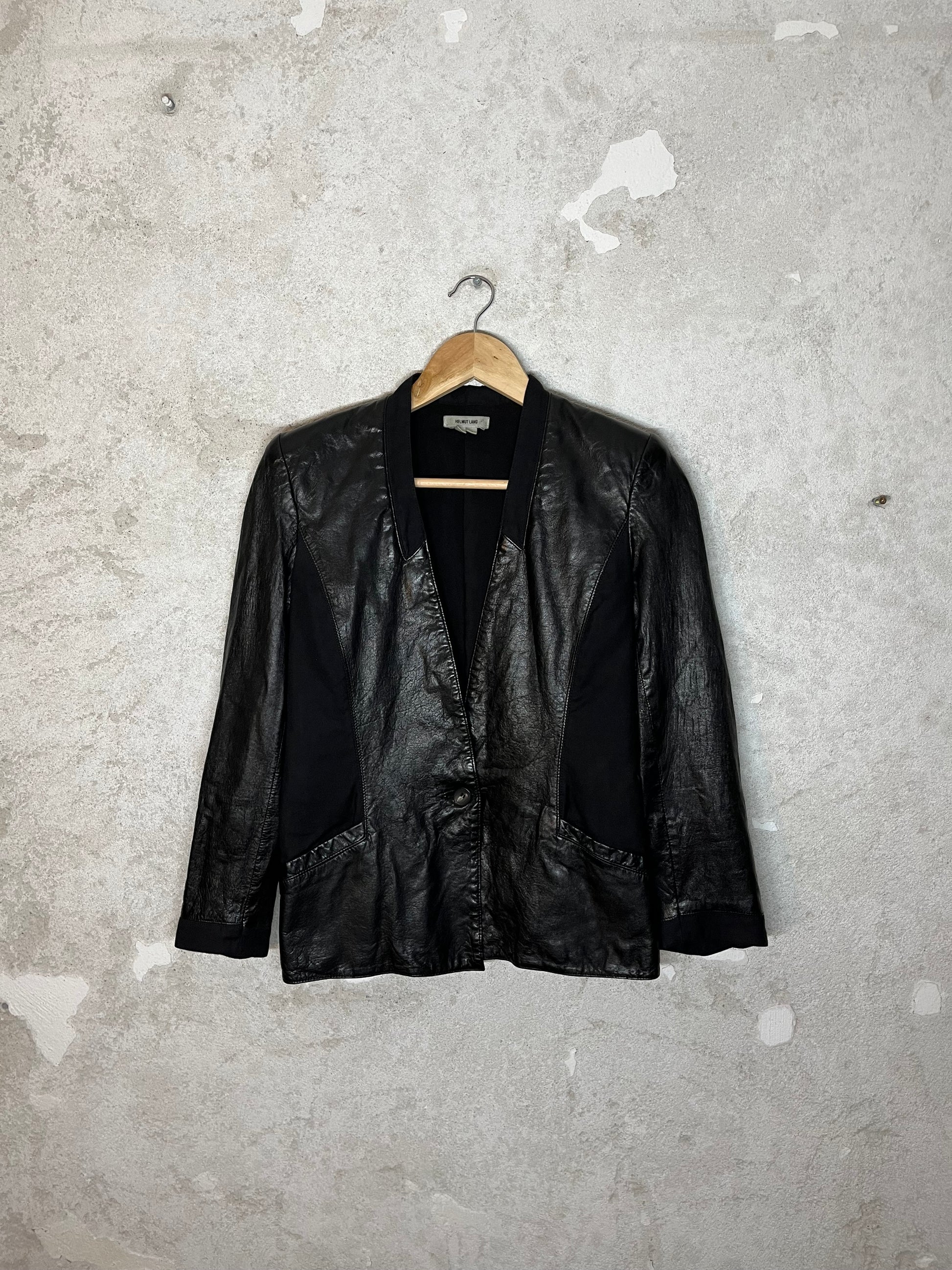 Helmut Lang vintage sheepskin leather jacket 