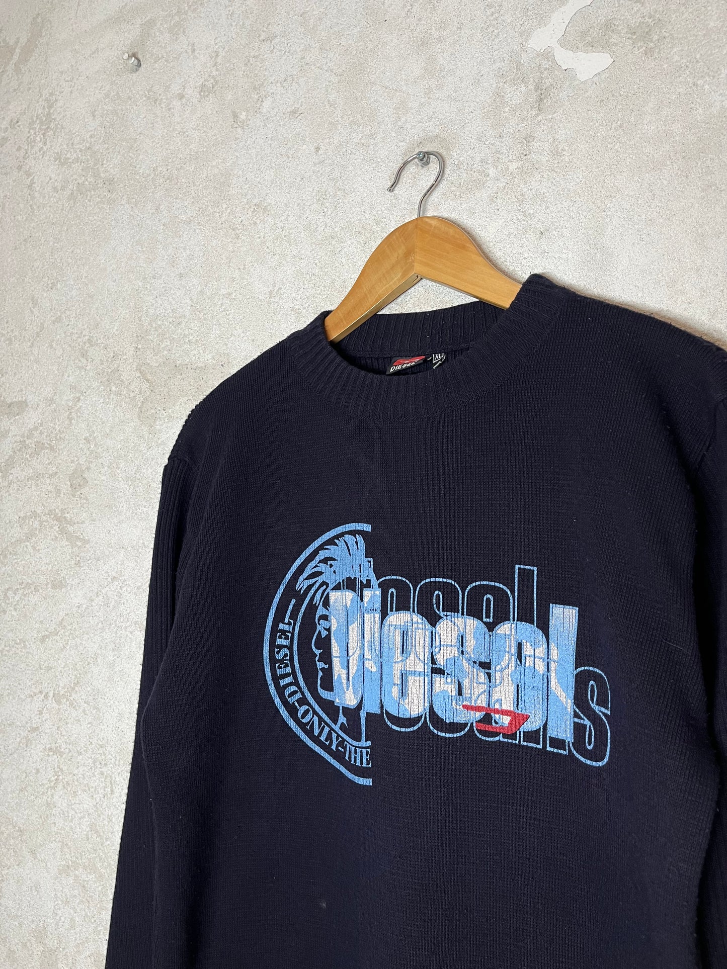 Diesel vintage printed knit sweater - XL