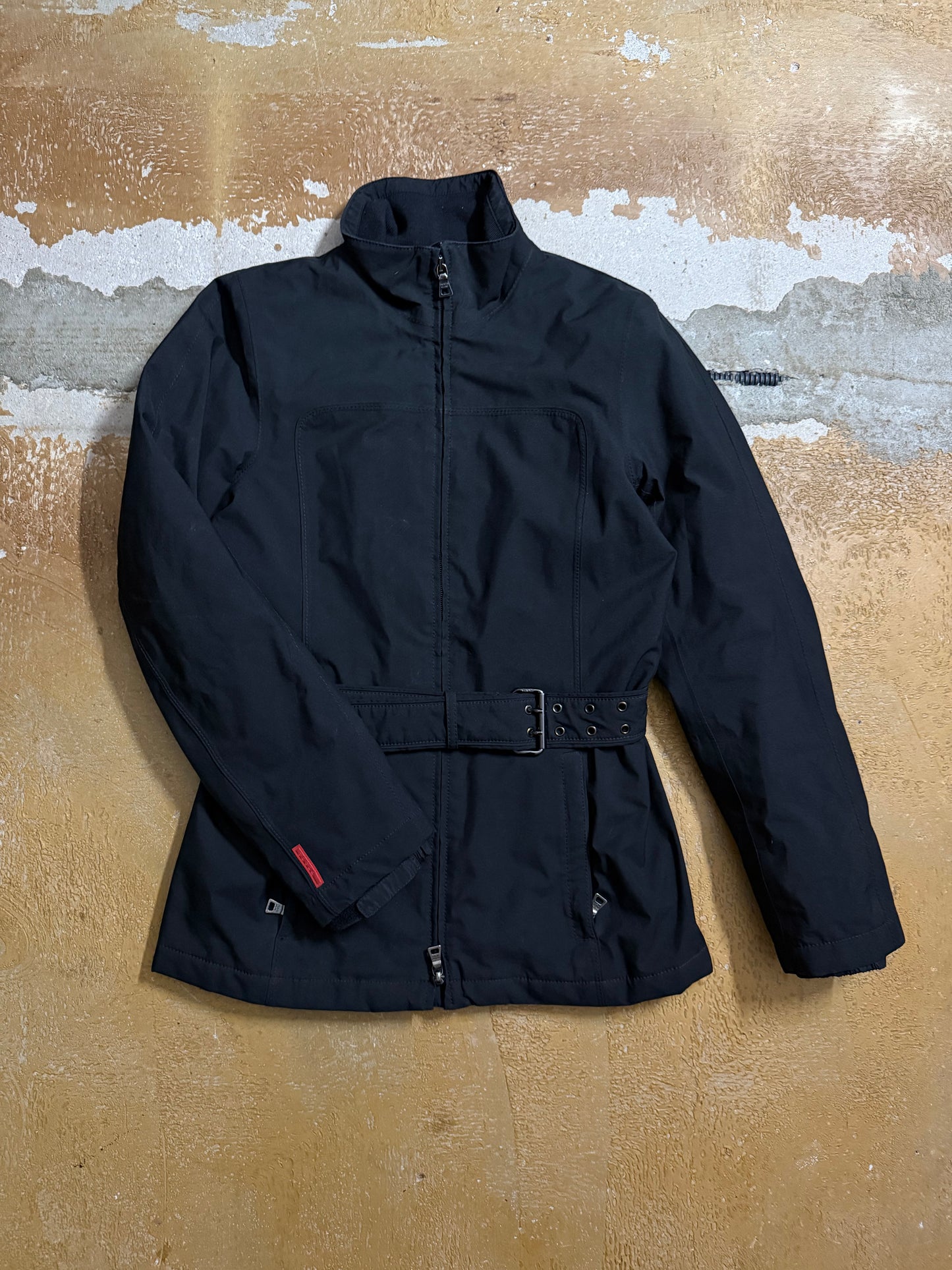 Prada vintage trenchcoat padded down jacket - S