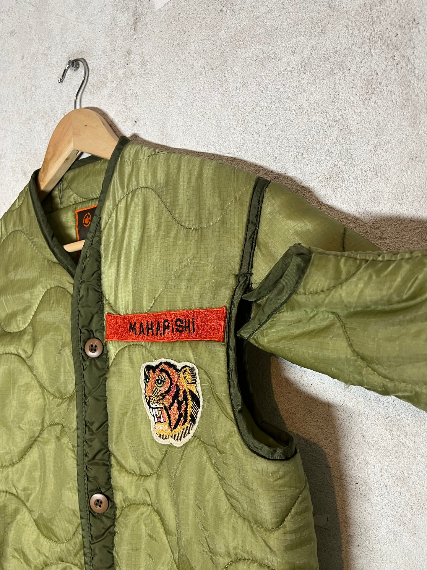 Maharishi vintage 2000s 90s retro upcycled liner tiger jacket - XS