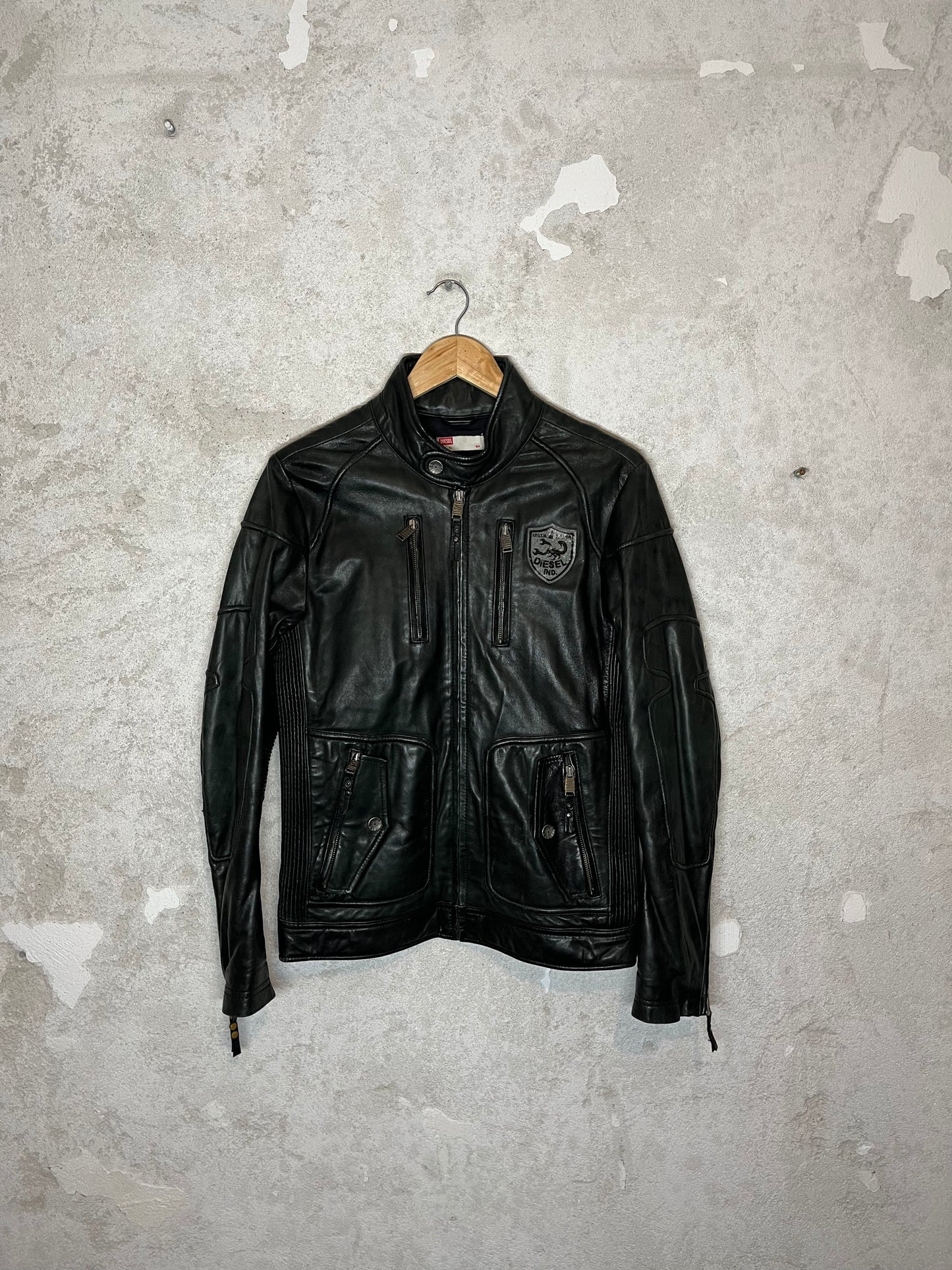 Diesel 2000s leather motor jacket - XL