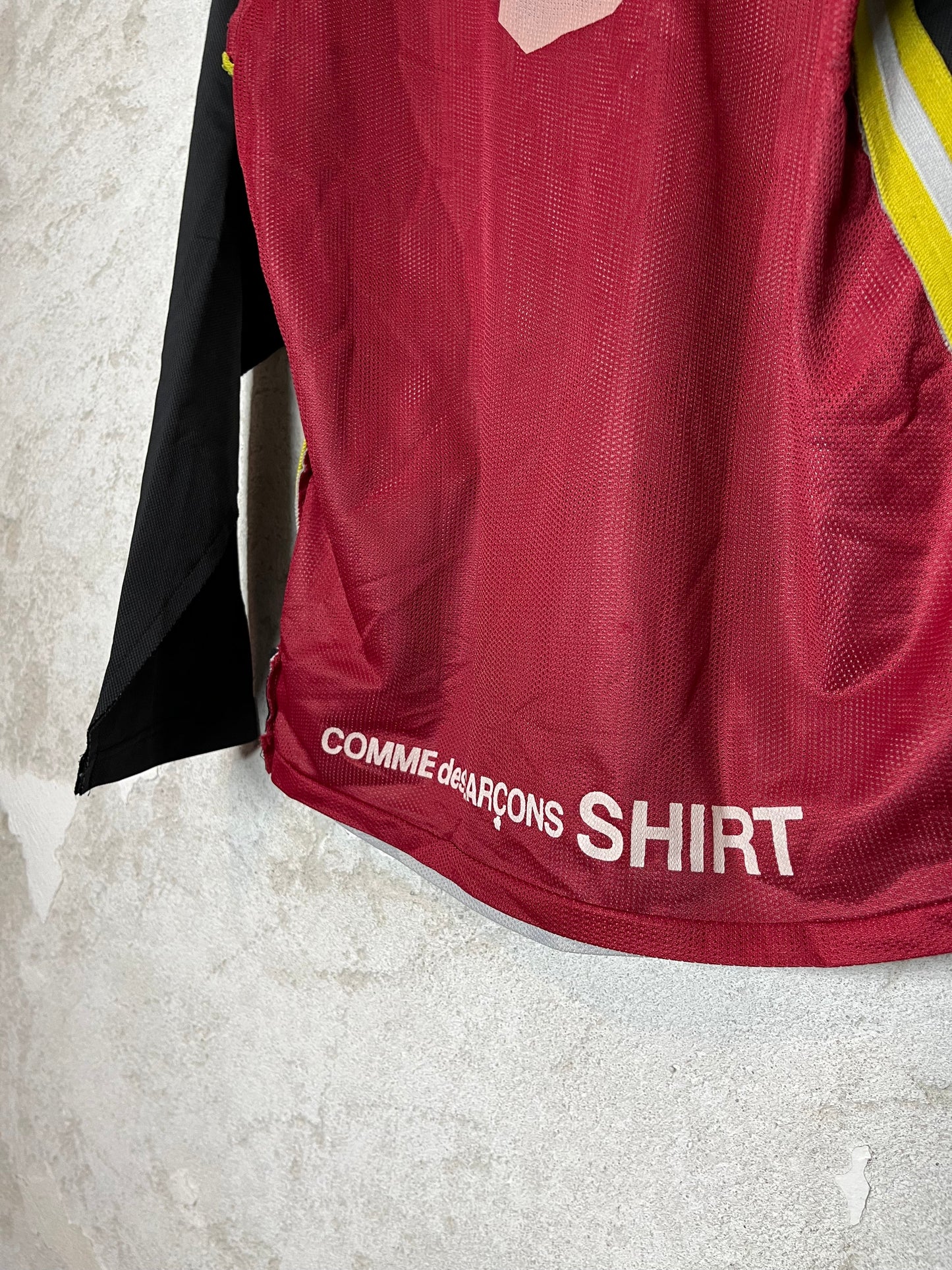 Comme des Garcons reconstructed hybrid track jersey - S