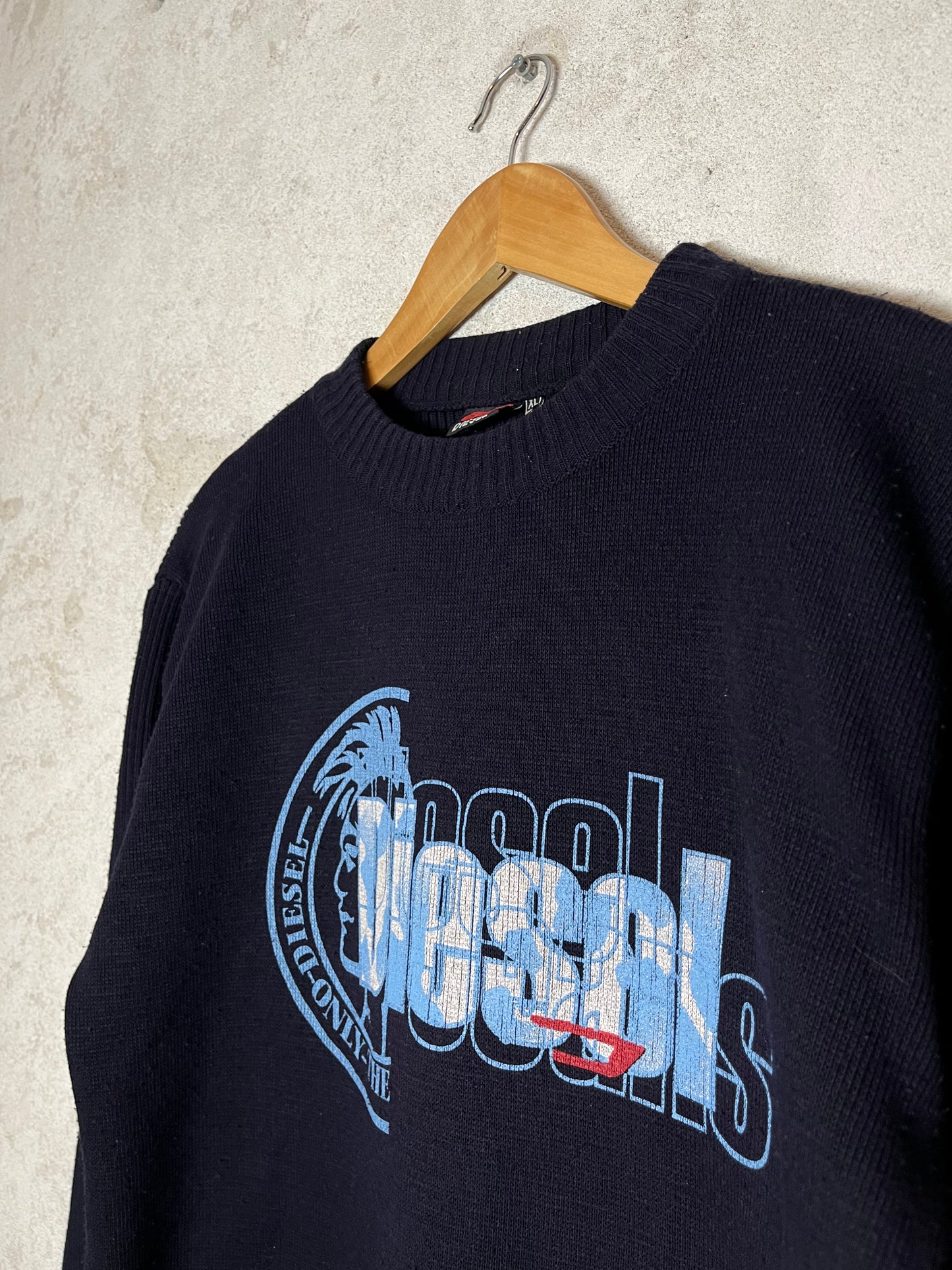 Diesel vintage printed knit sweater - XL