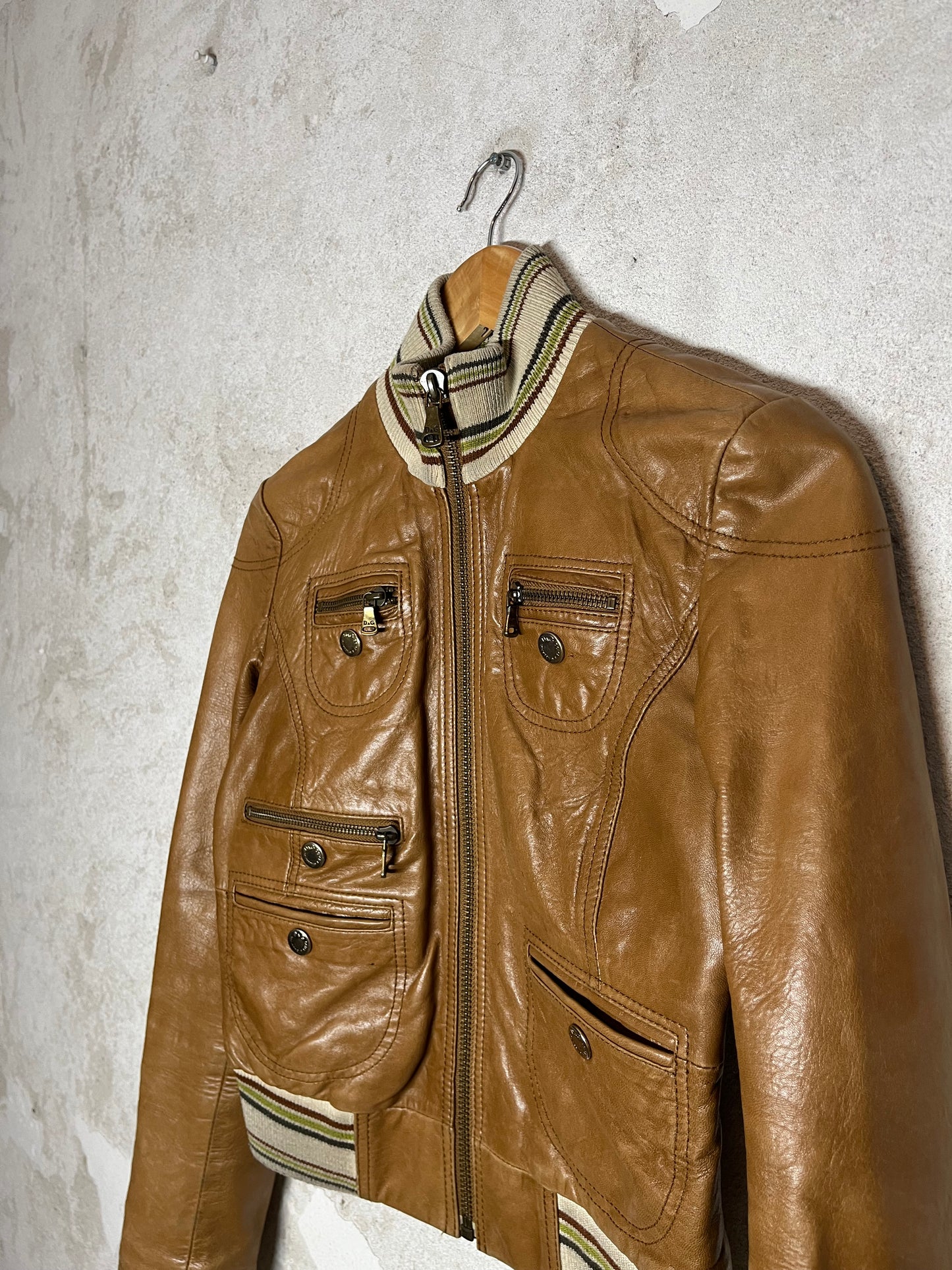 Dolce & Gabbana leather jacket - XS