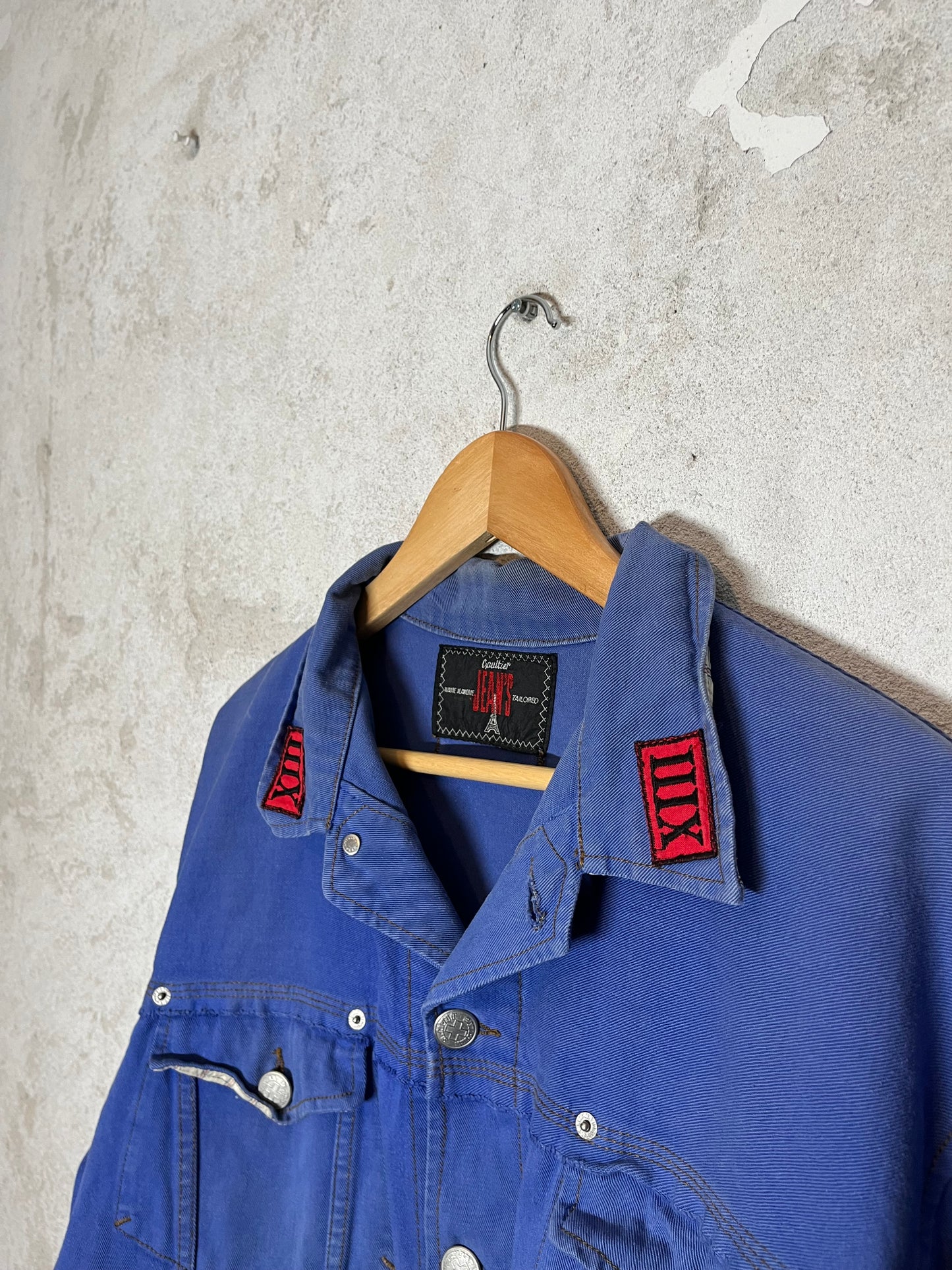 Jean Paul Gaultier vintage 2000s y2k 90s retro denim overshirt jacket - L