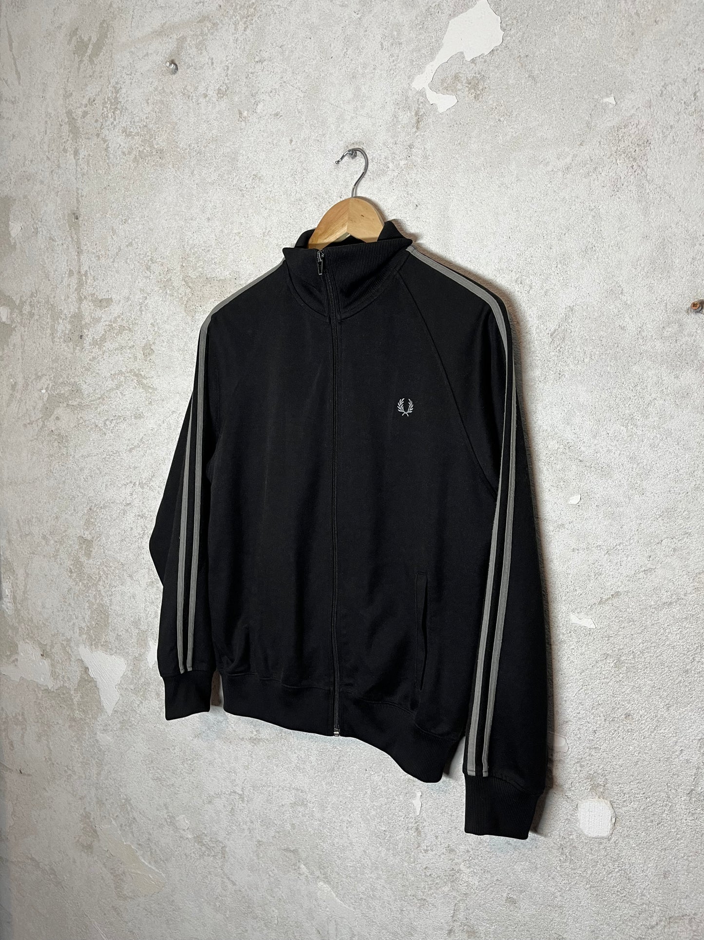 Fred Perry vintage retro blokecore zip-up sweater - M