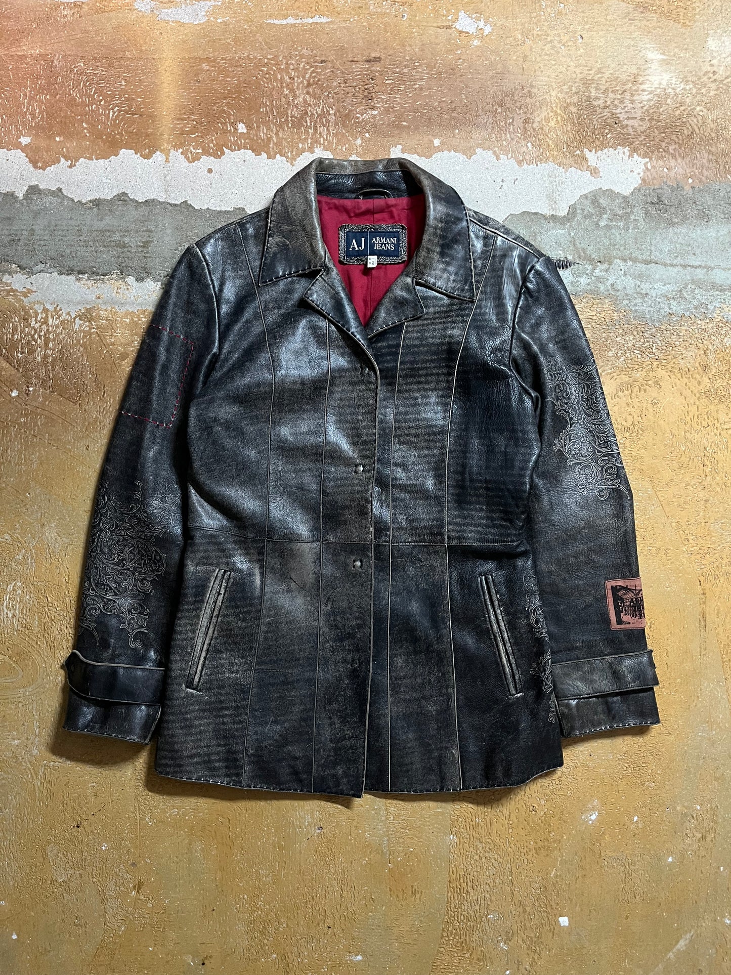 Armani Jeans leather jacket - M