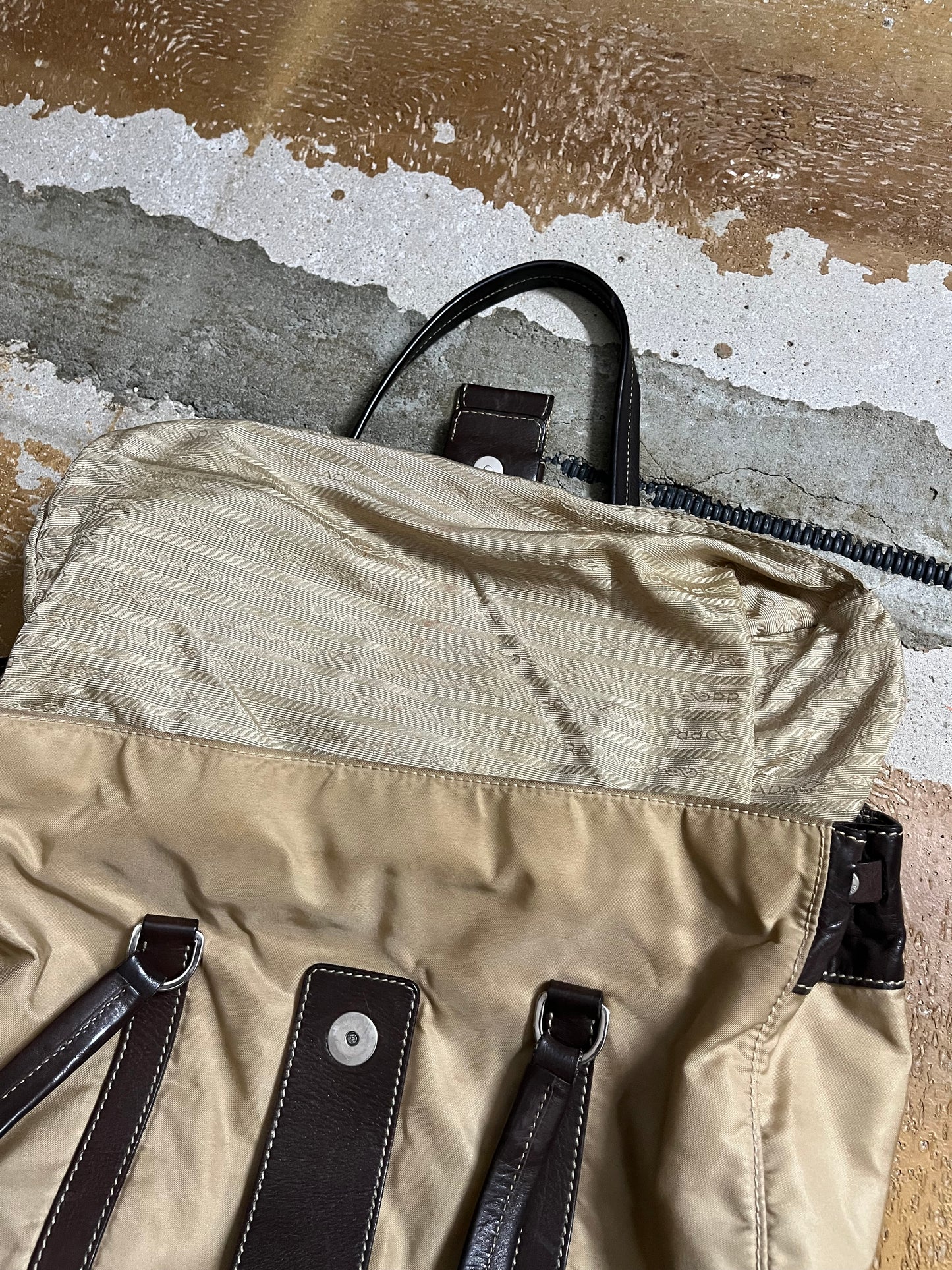 Prada Tessuto vintage brown bag