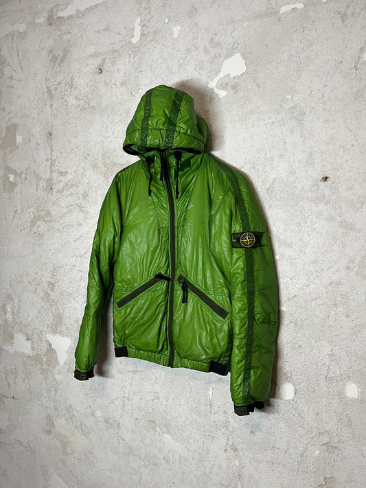 Stone Island 2007 mesh badge puffer down jacket - S