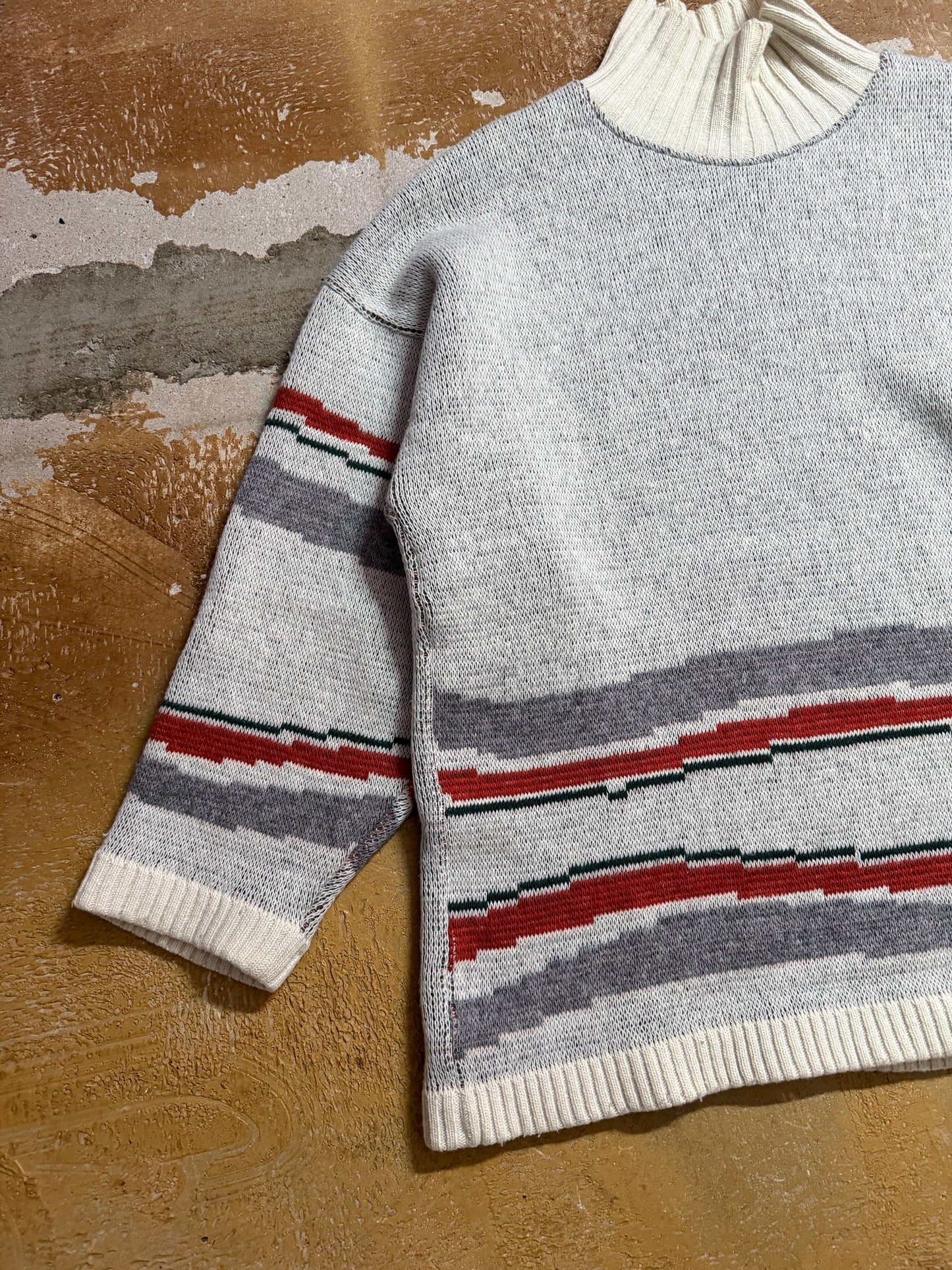 Oxbow vintage graphic winter knit sweater - M