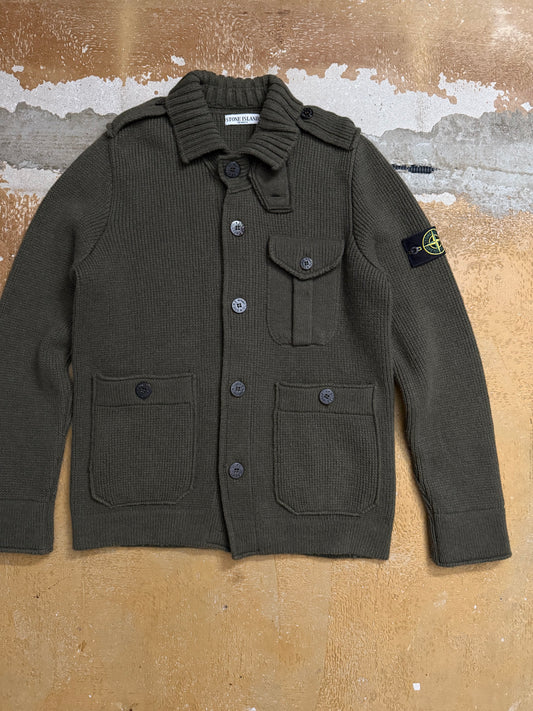 Stone Island 100% wool green jacket - L