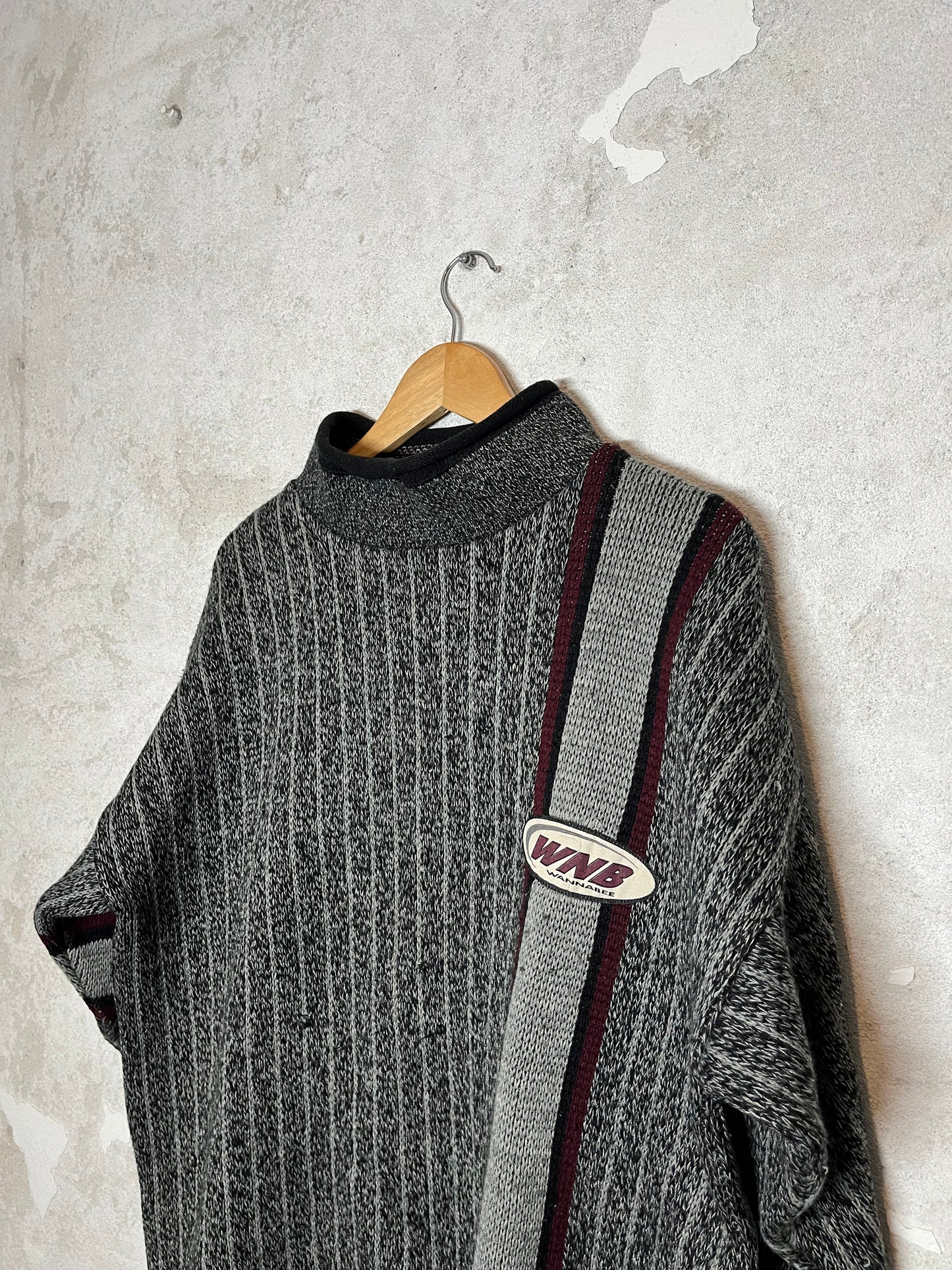 WNB Wannabee heavy knit ski snowboard sweater - S