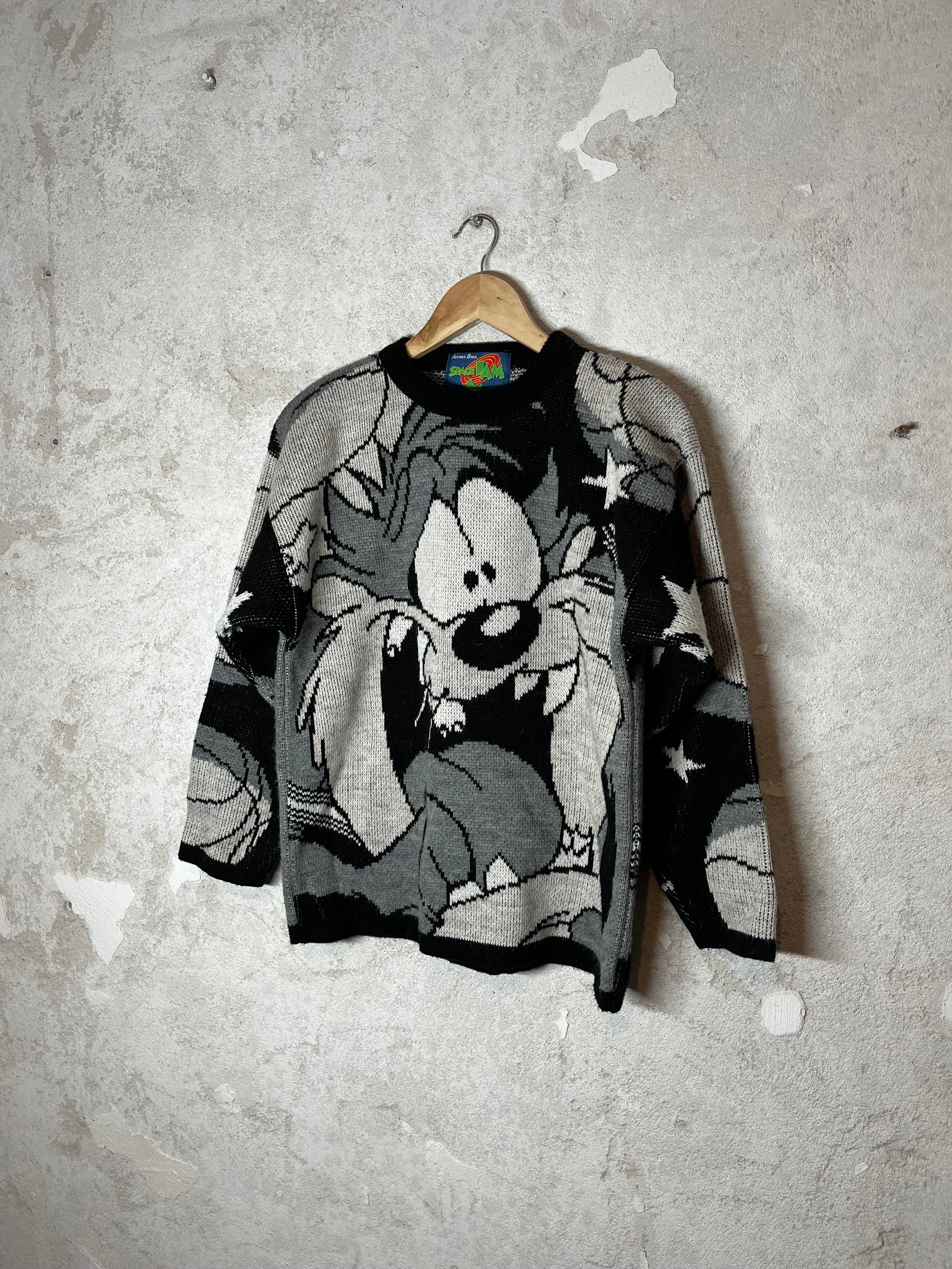 Looney Tunes Taz Collectors heavy knit ski snowboard sweater - S/M