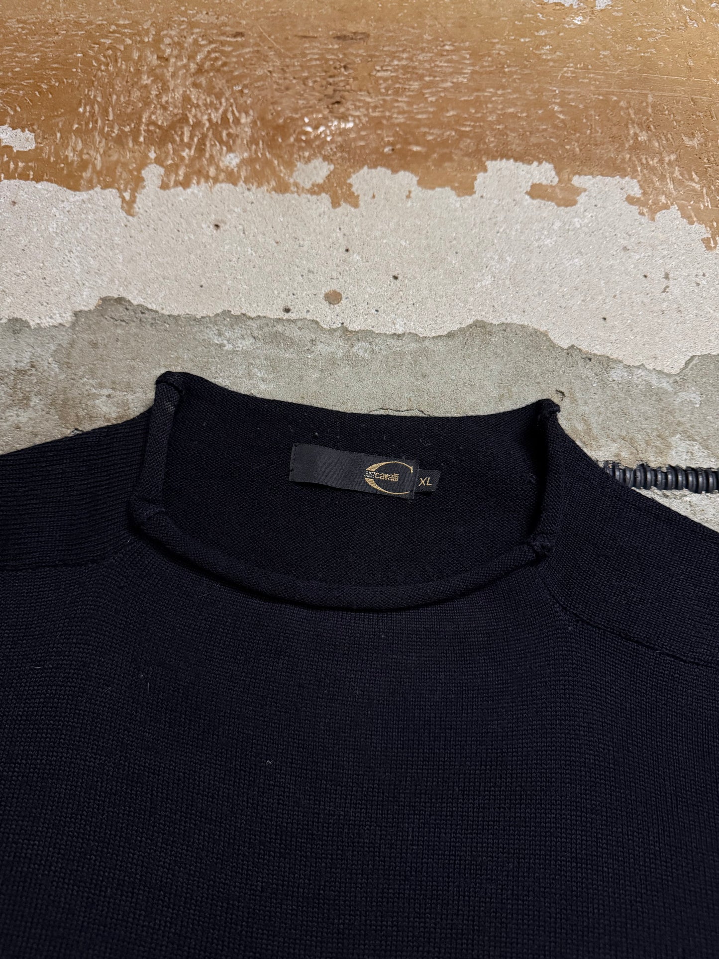 Roberto Cavalli wool blend knit sweatshirt - XL