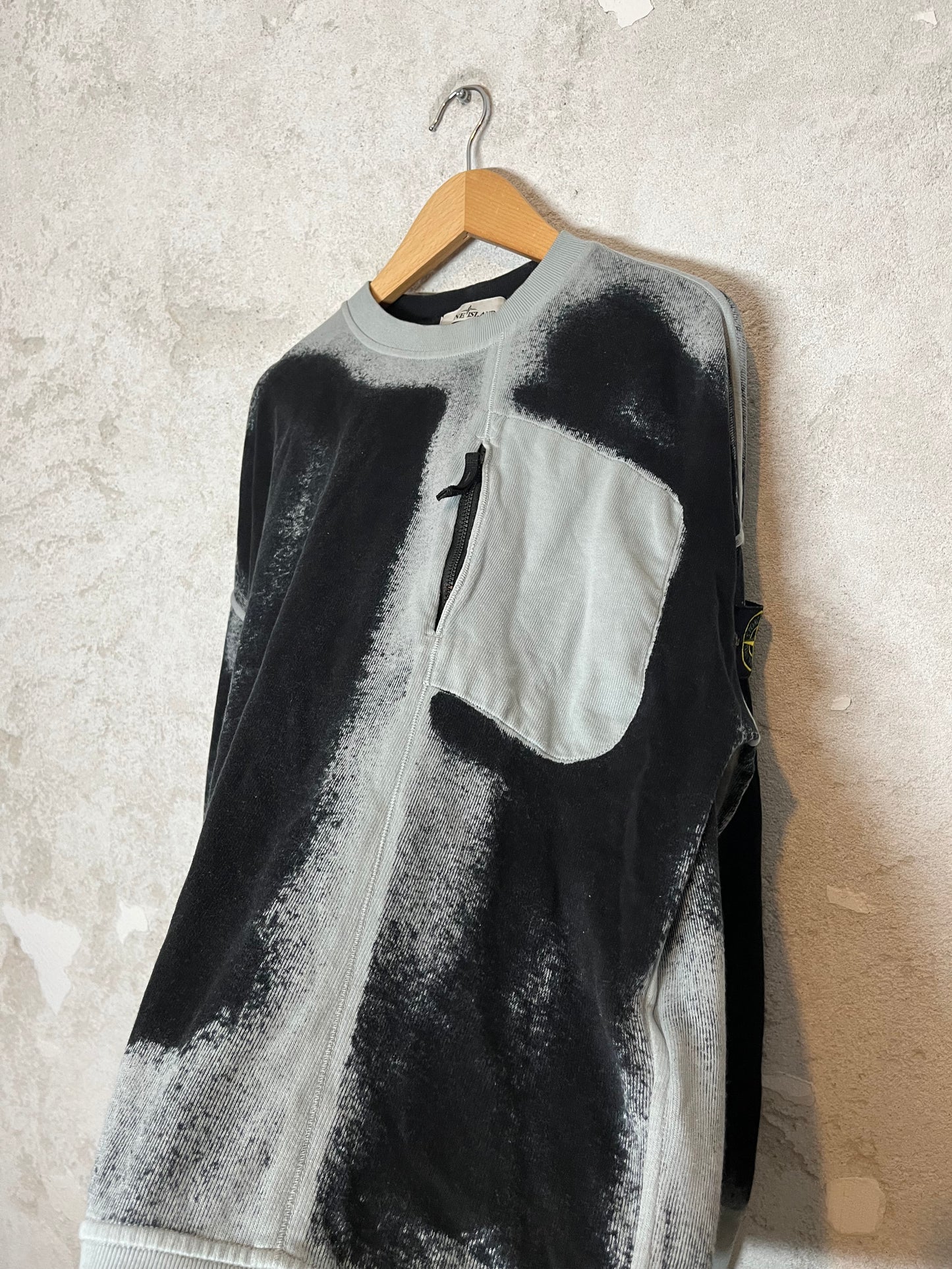 Stone Island hand sprayed airbrush sweater - M