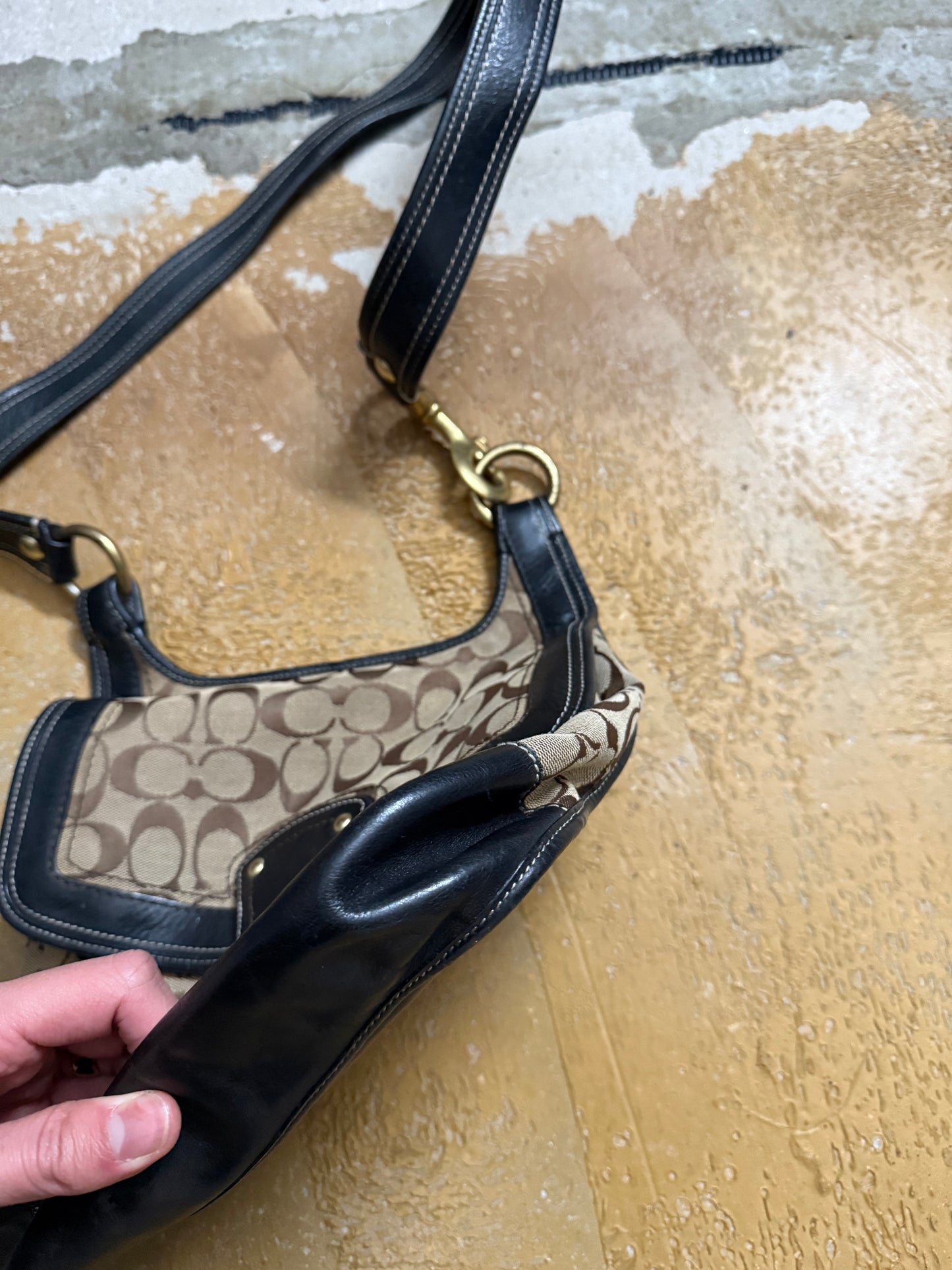 Coach vintage monogram leather bag