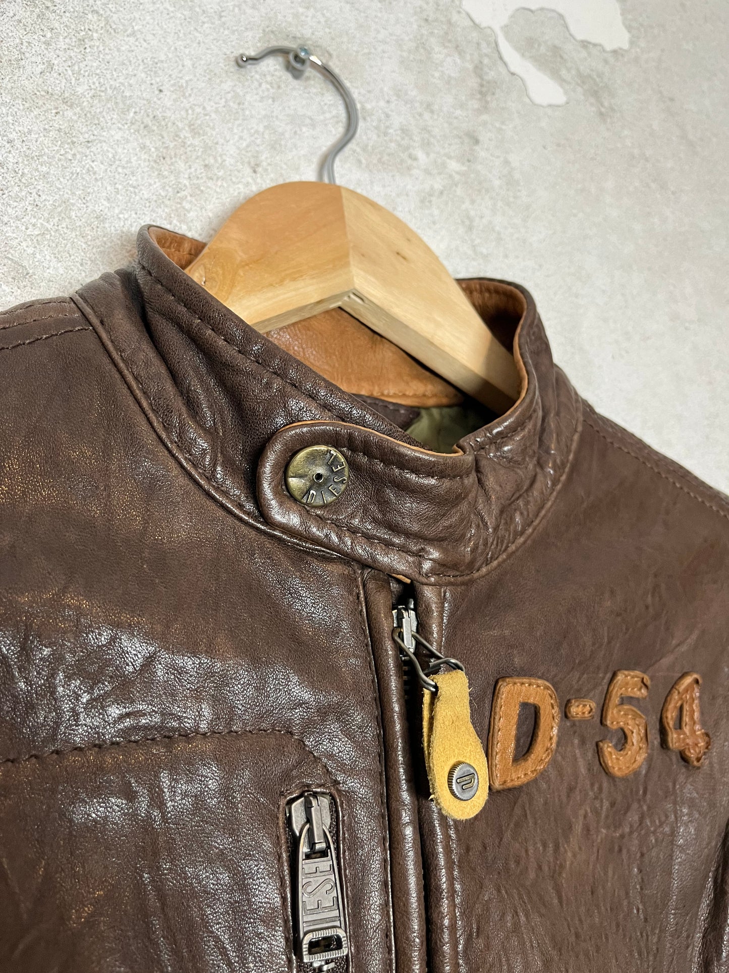 Diesel 2000s leather motor jacket - M