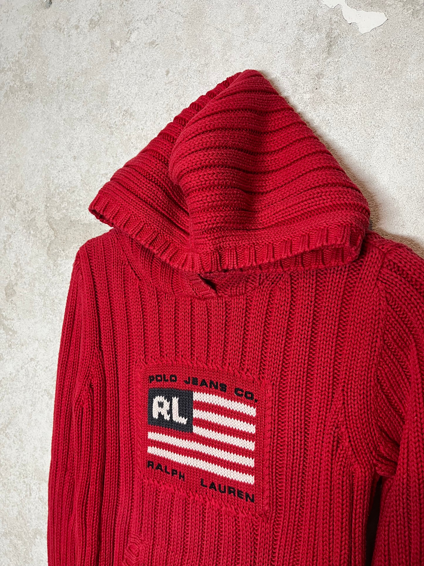 Ralph Lauren Polo Sport knitted USA flag hoodie - S