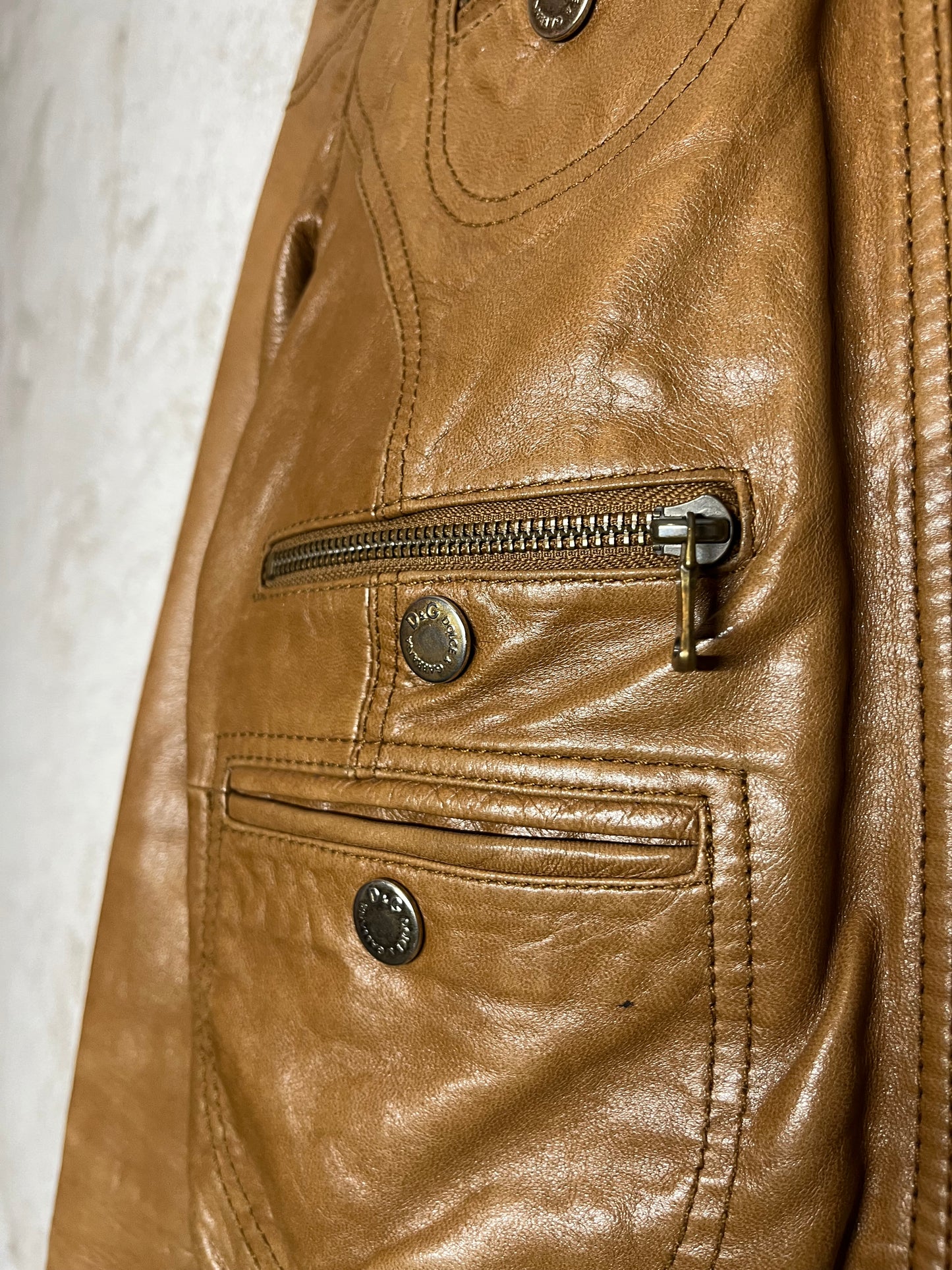 Dolce & Gabbana leather jacket - XS