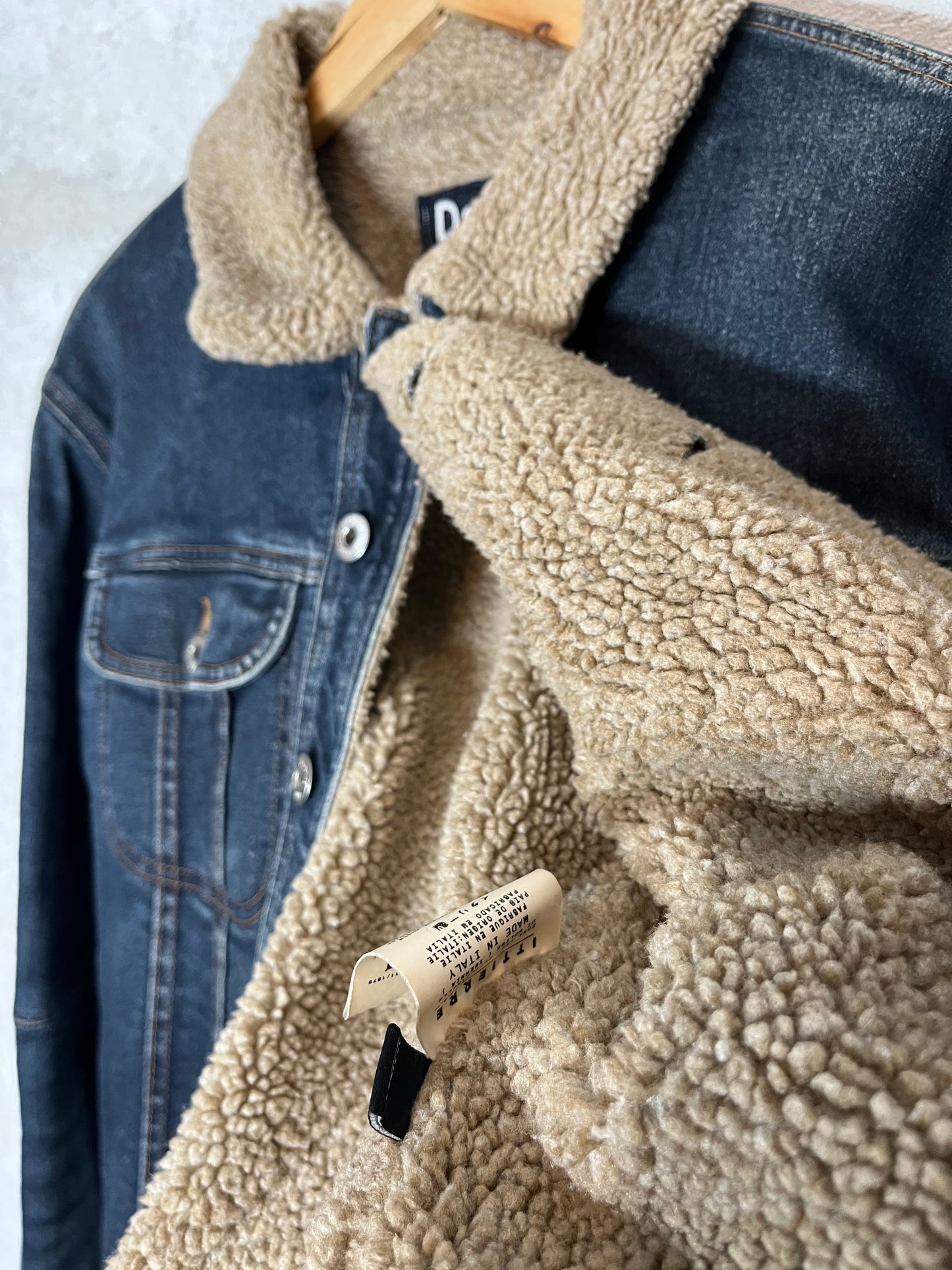 Dolce & Gabbana sherpa sherling denim jacket - L