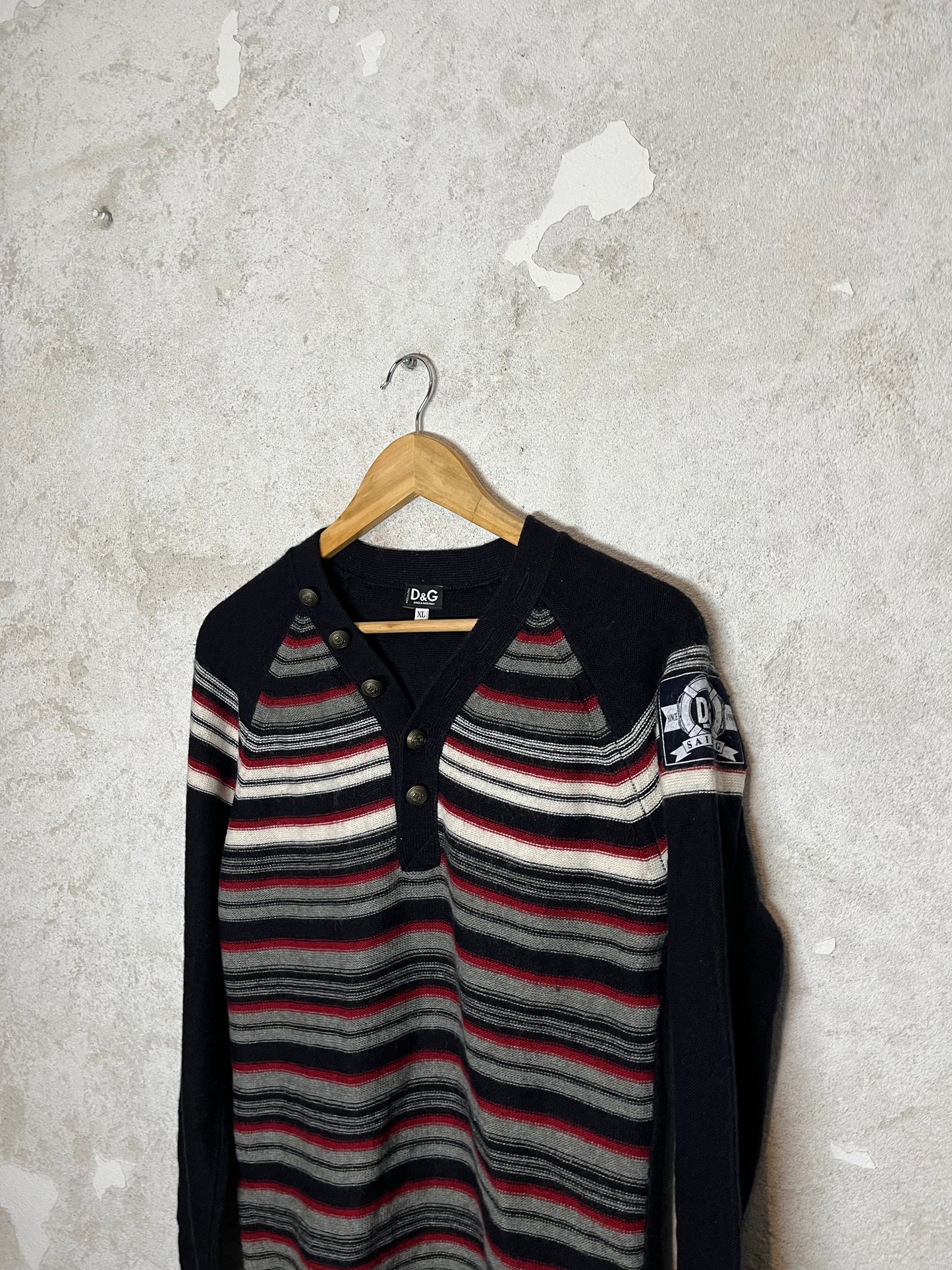 Dolce & Gabanna button up 1/4 knit sweatshirt designer