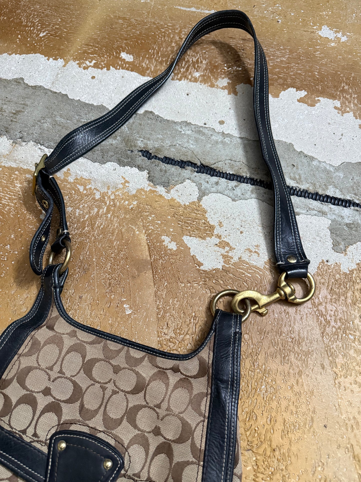 Coach vintage monogram leather bag