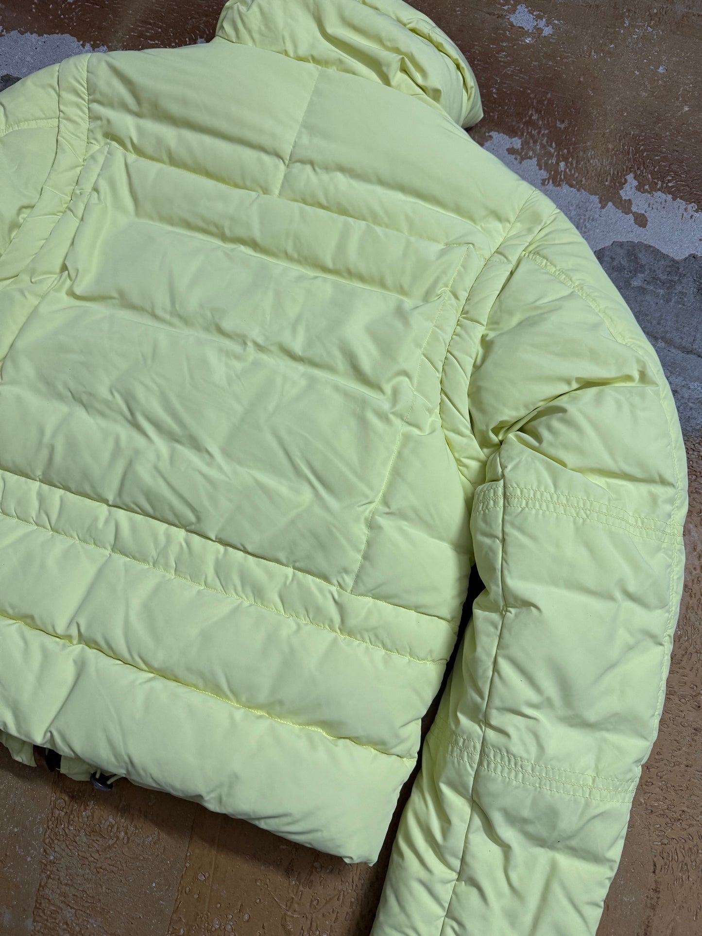 Louis Vuitton yellow zip off sleeves puffer jacket - L