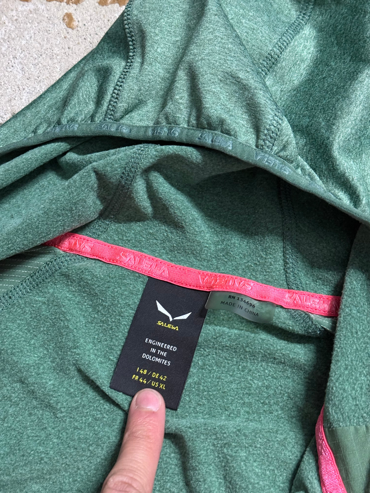 Salewa green fleece sweater - M
