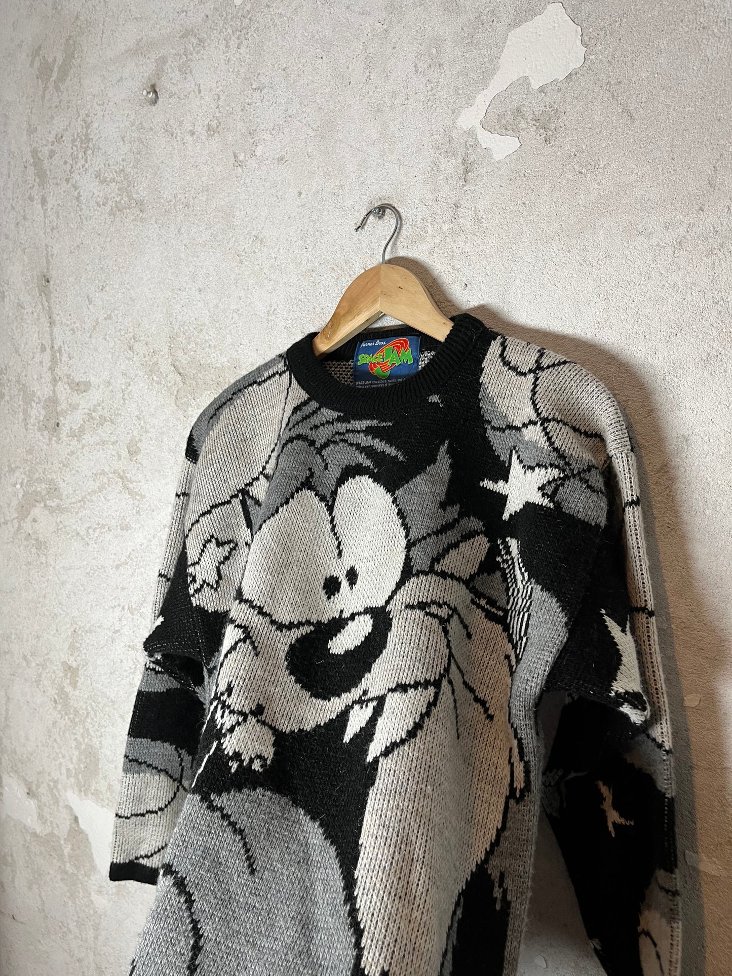 Looney Tunes Taz Collectors heavy knit ski snowboard sweater - S/M