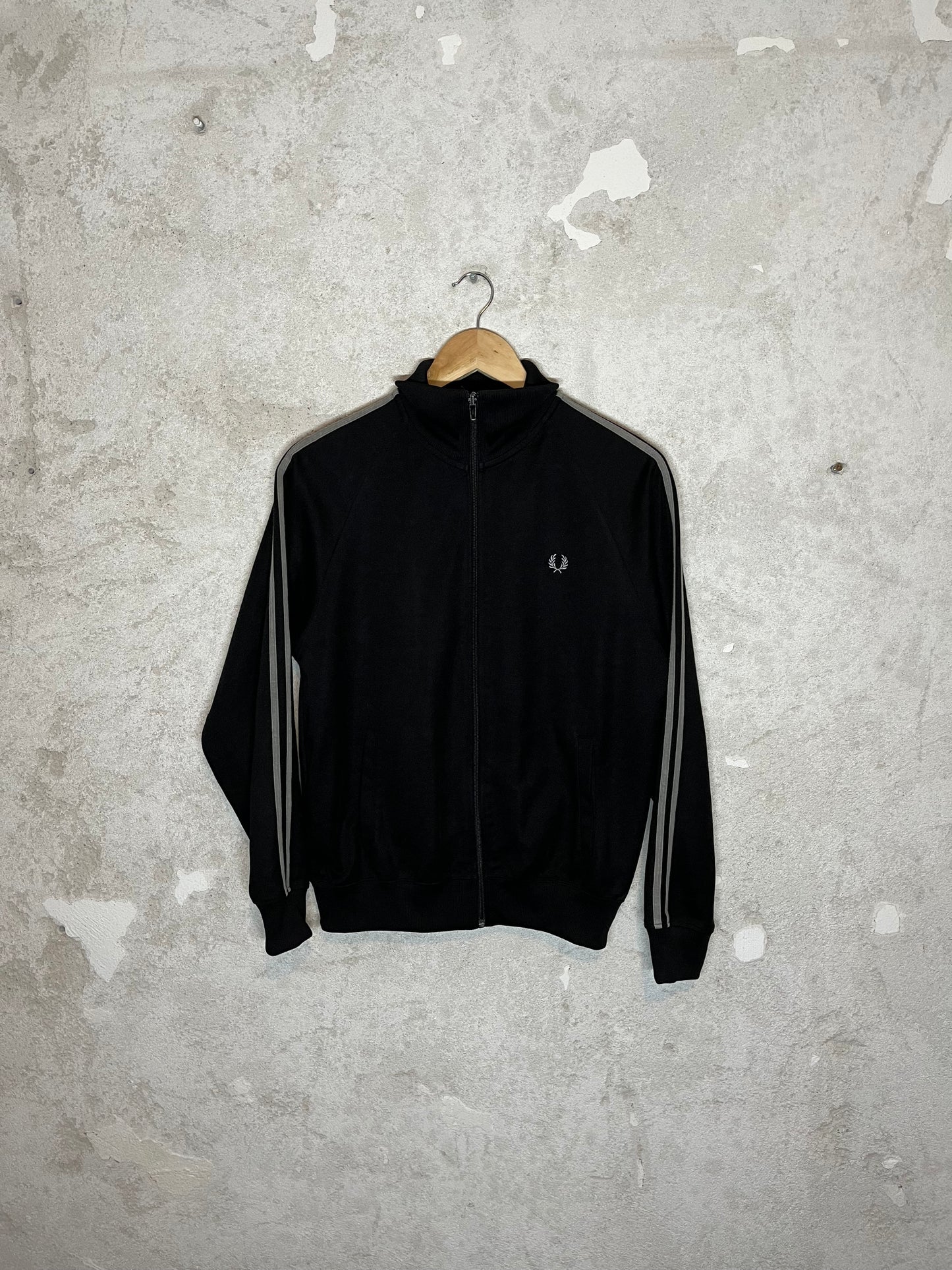 Fred Perry vintage retro blokecore zip-up sweater - M