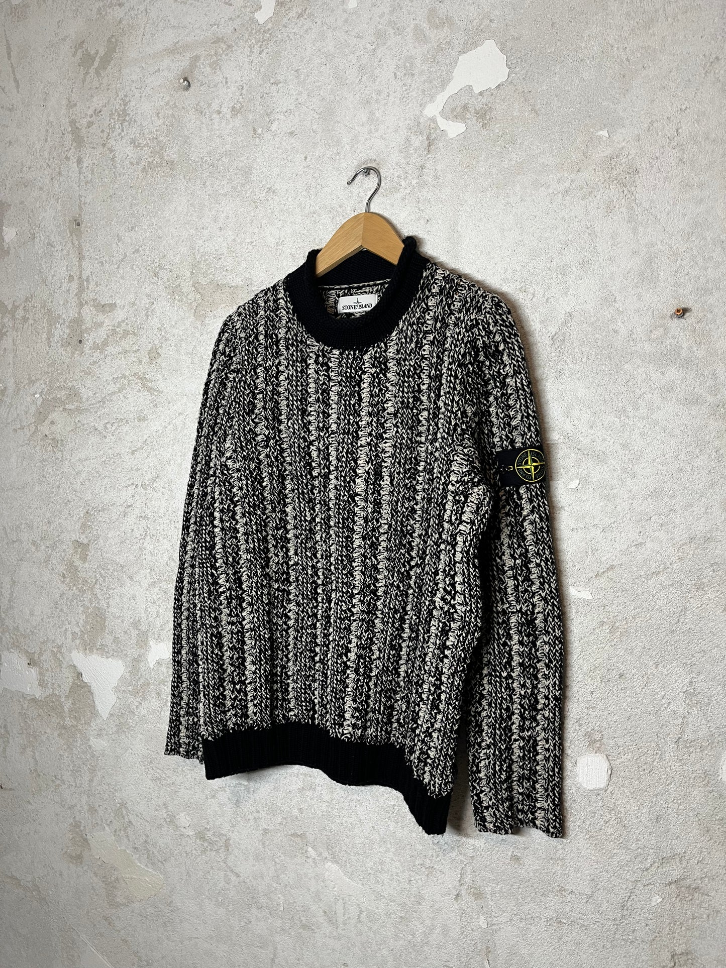 Stone Island 2017 heavy knit sweater - L