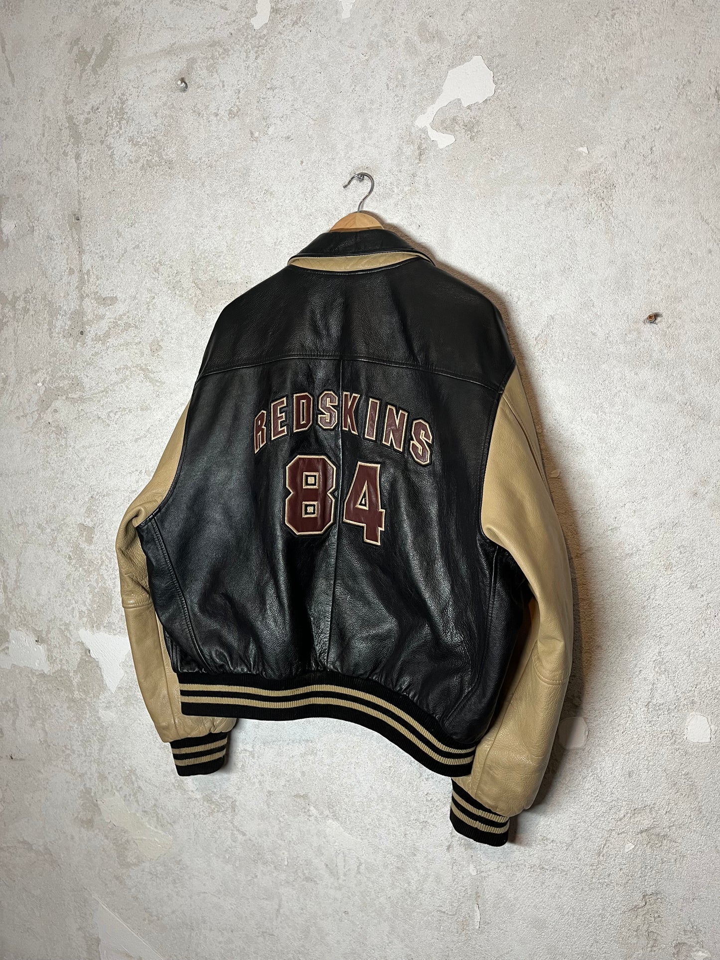 Redskins vintage motor baseball leather jacket - L/XL