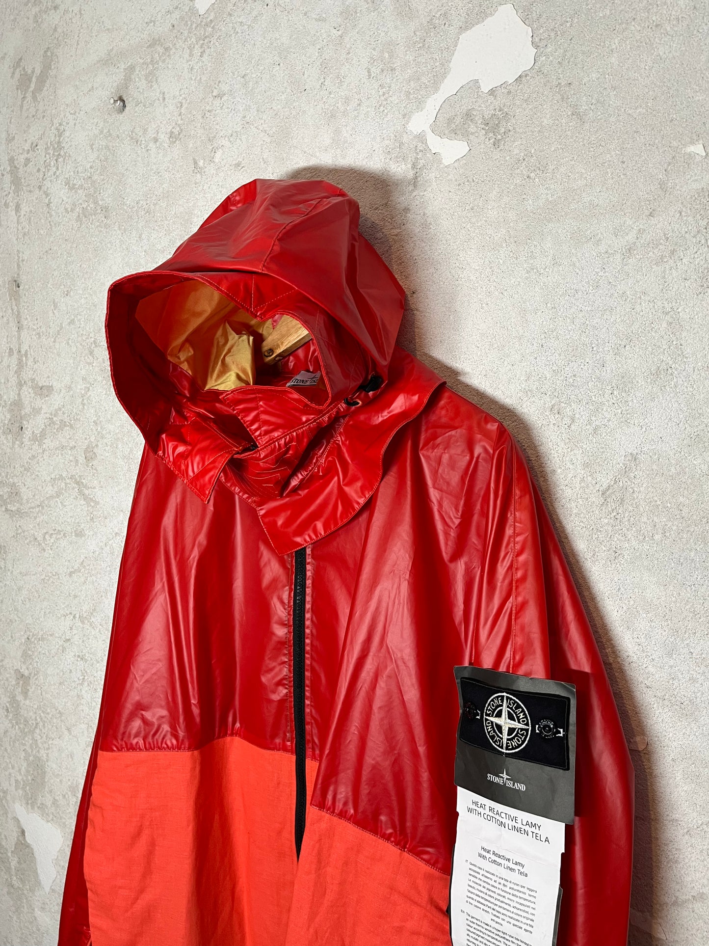 Stone Island 41599 Heat reactive lamy with cotton linen tela new with tags - M