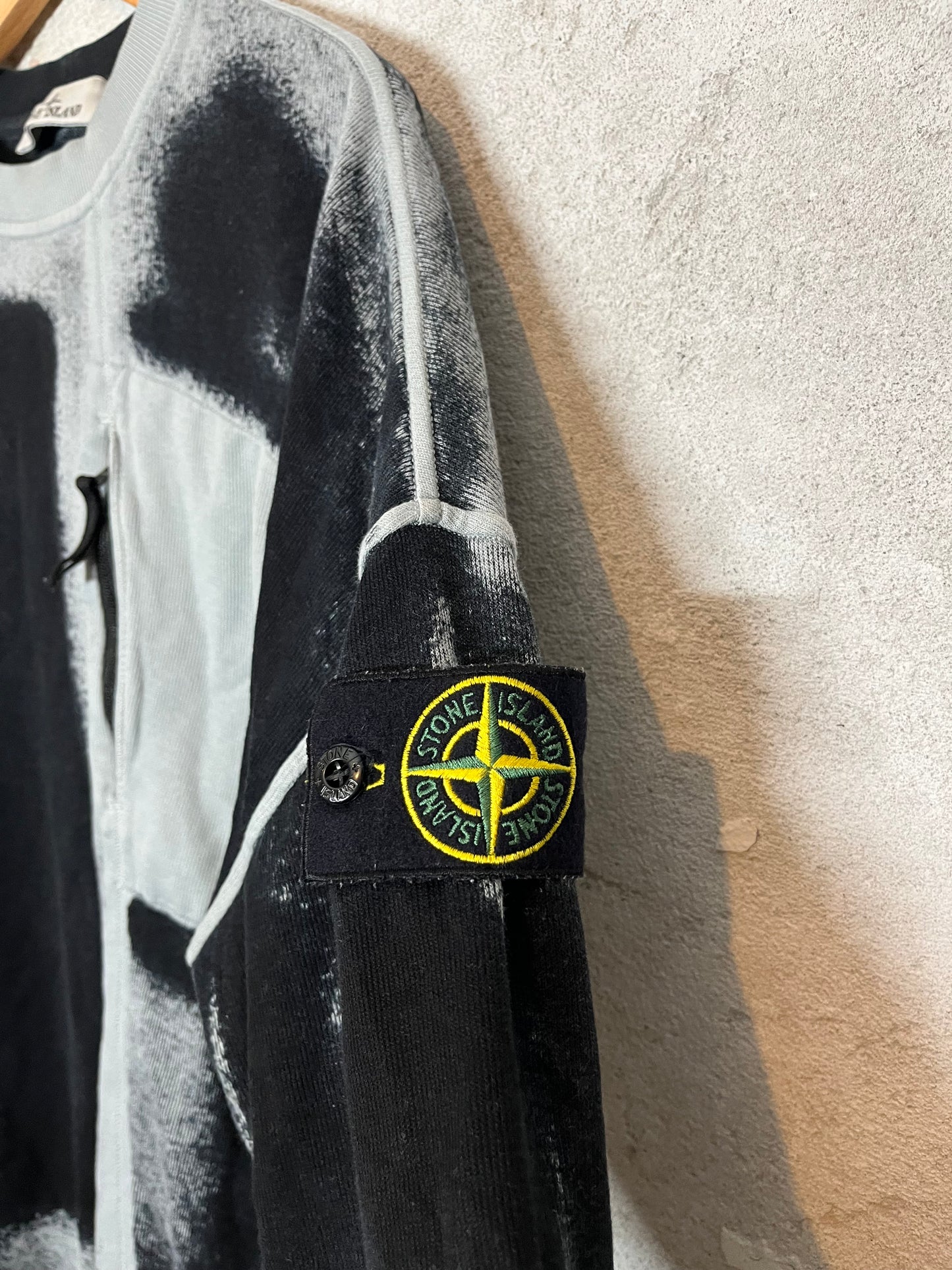 Stone Island hand sprayed airbrush sweater - M