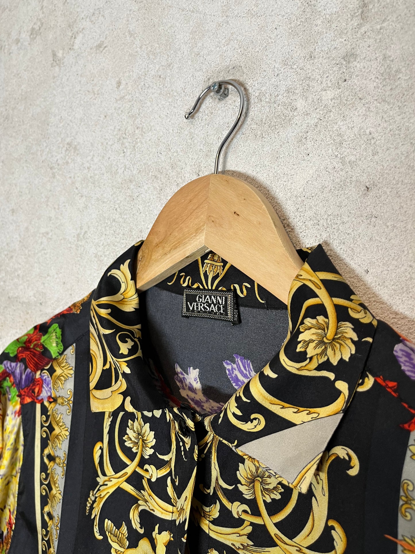 Versace Baroque Floral Silk Shirt - M