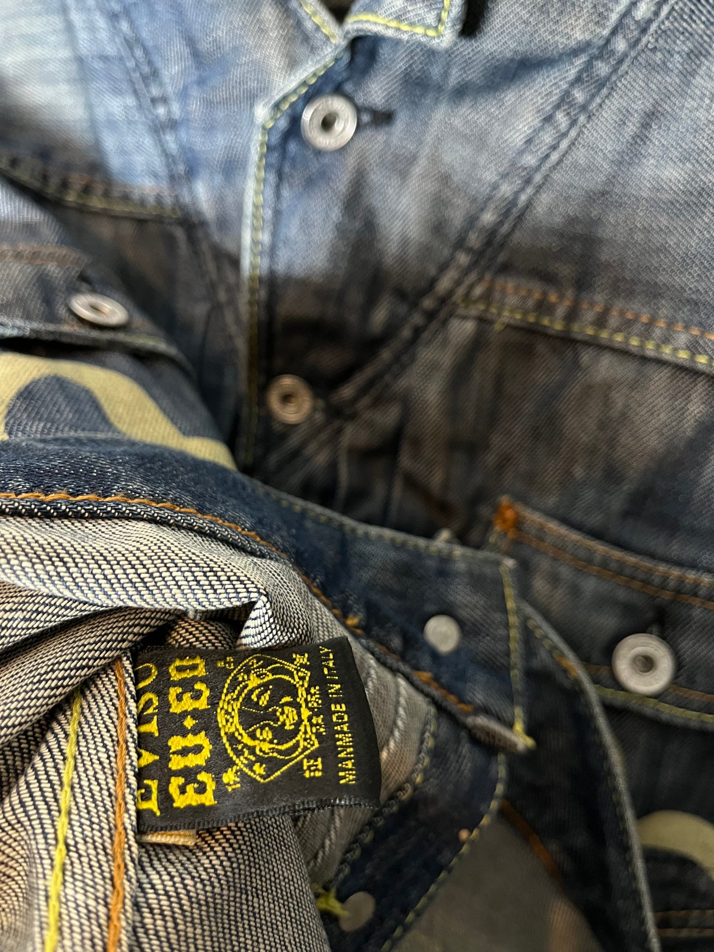 Evisu Japan logo denim jacket - M