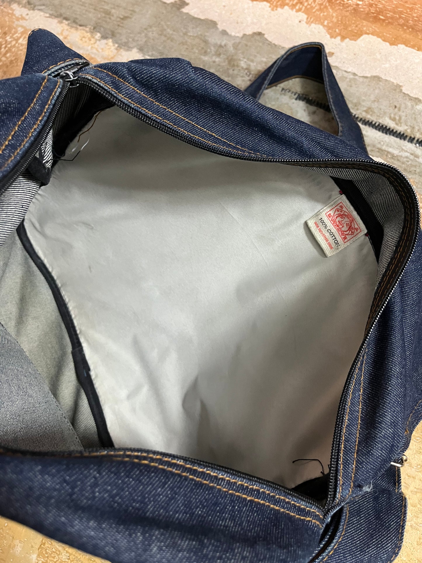 Evisu vintage japanese denim shoulder bag