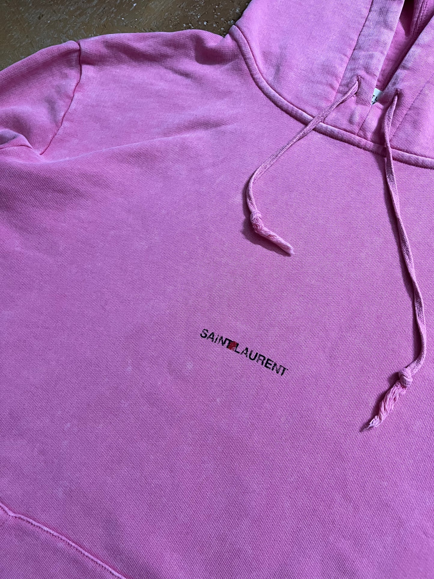 Saint Laurent Paris pink hoodie - L