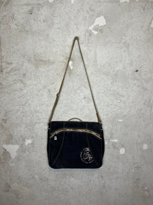 Diesel vintage canvas tote side bag