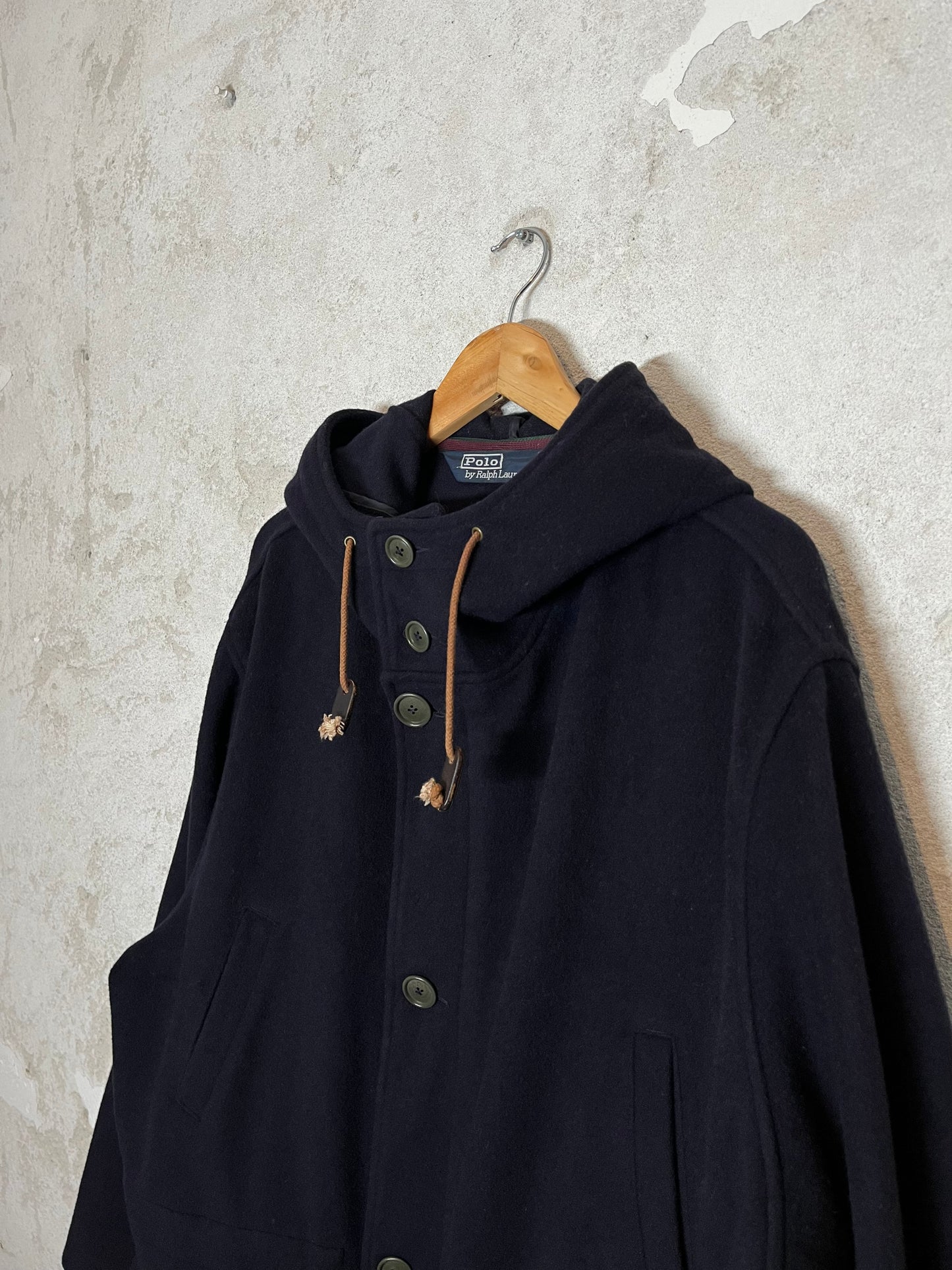 100% Wool Ralph Lauren from Japan Winter Trench Coat - L