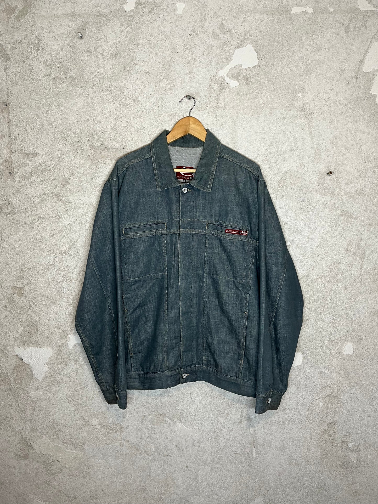 Quiksilver denim jacket with logo application - XL