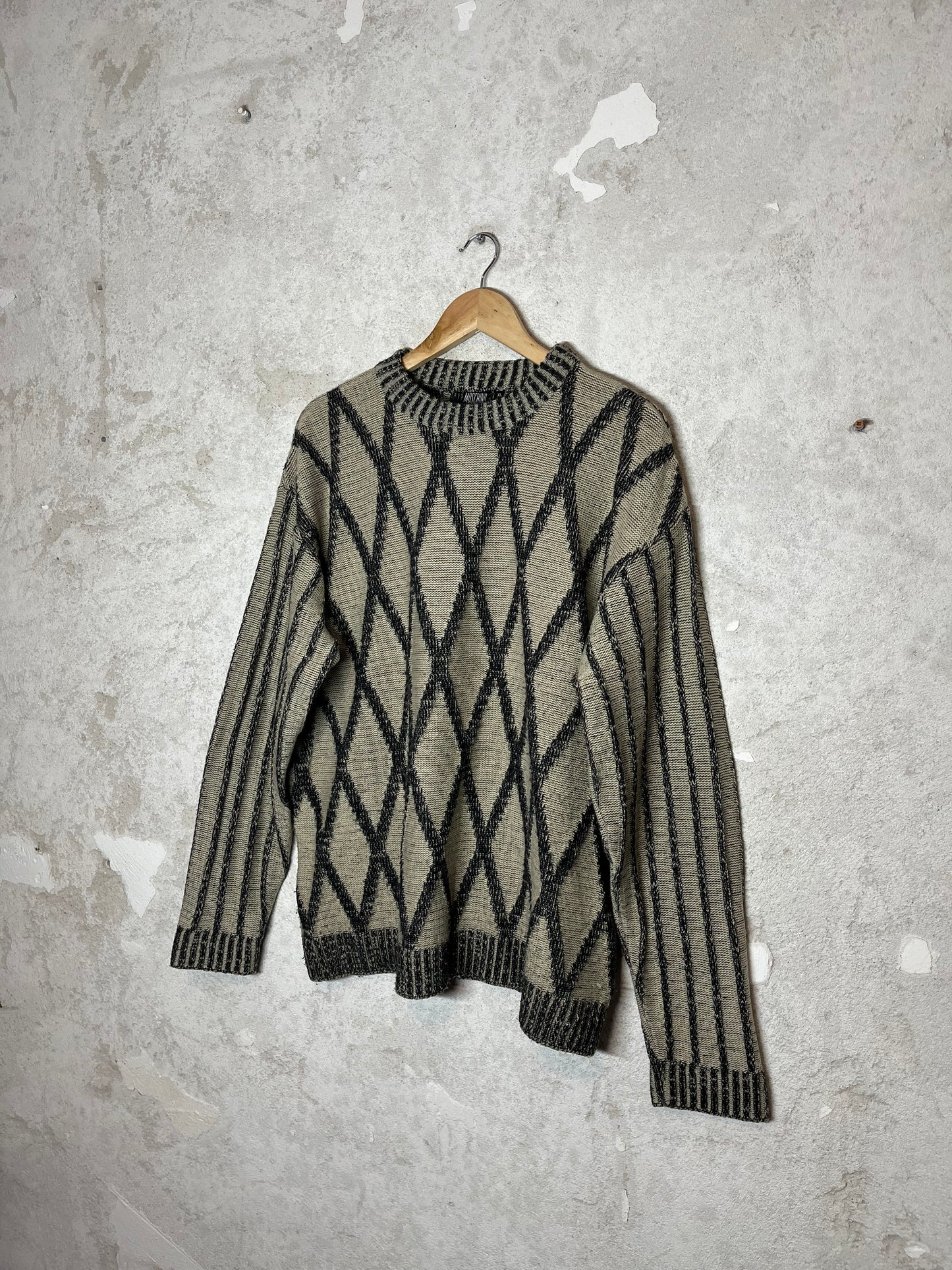 Moschino vintage bootleg heavy knit designer sweater - XL