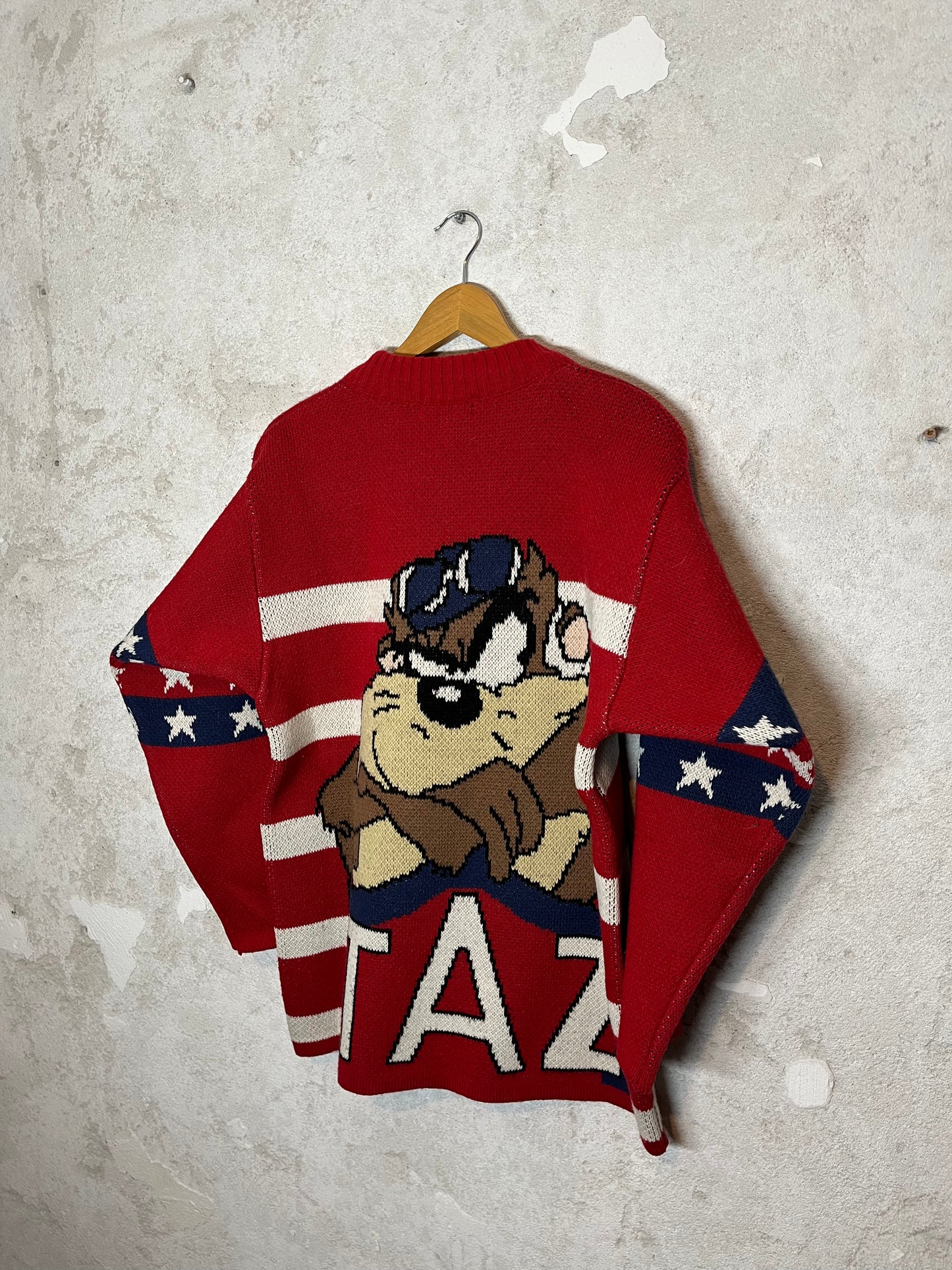 Looney Toones Tazz Tasmanian Devil knit sweatshirt - M