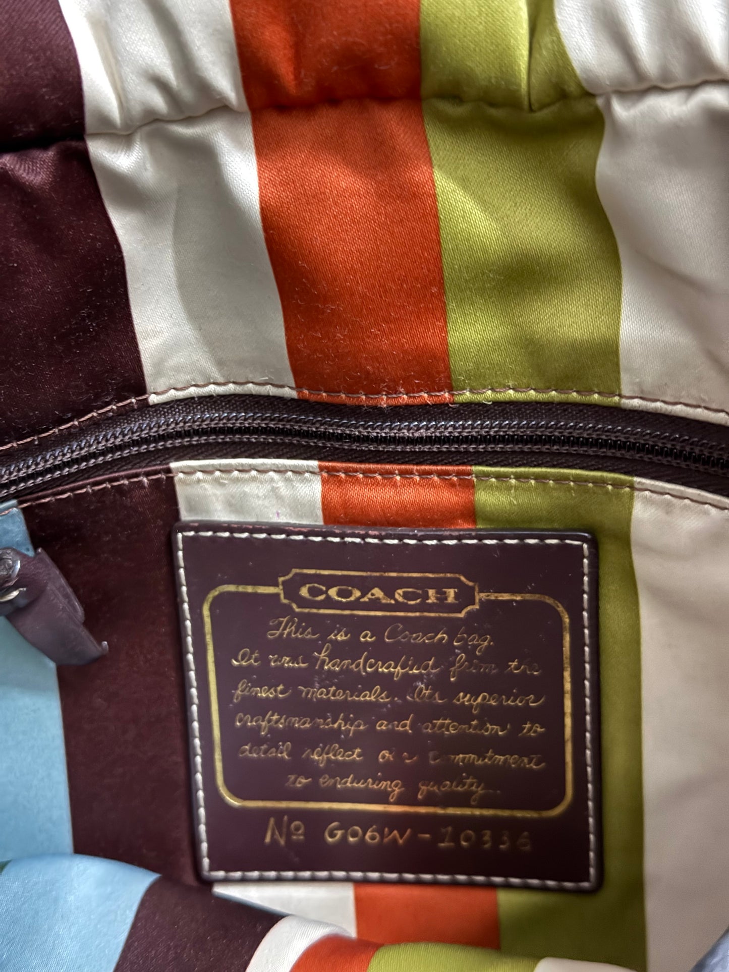 Coach vintage monogram leather bag