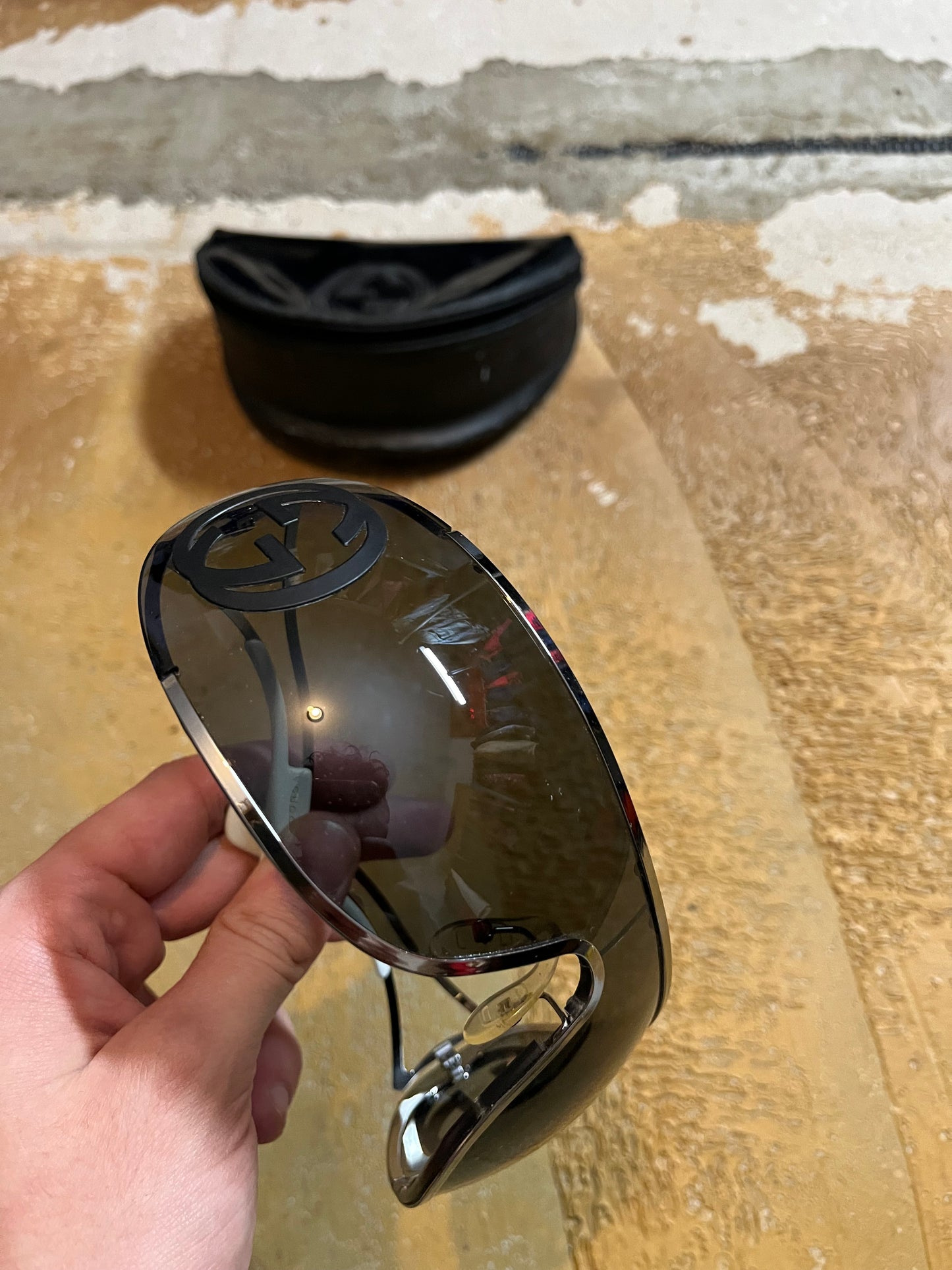 Gucci vintage shield sunglasses