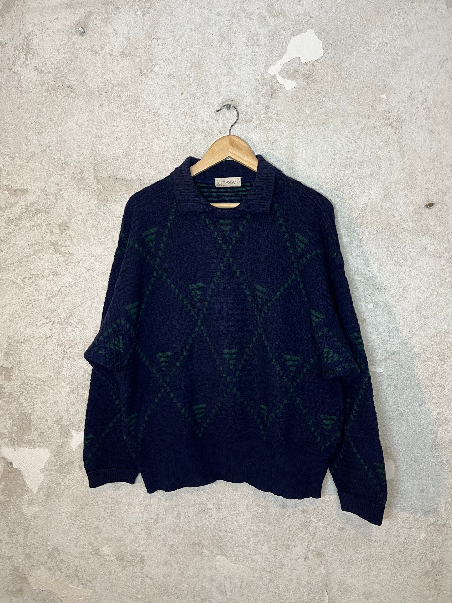 Gianni Versace vintage designer knit sweater - XL